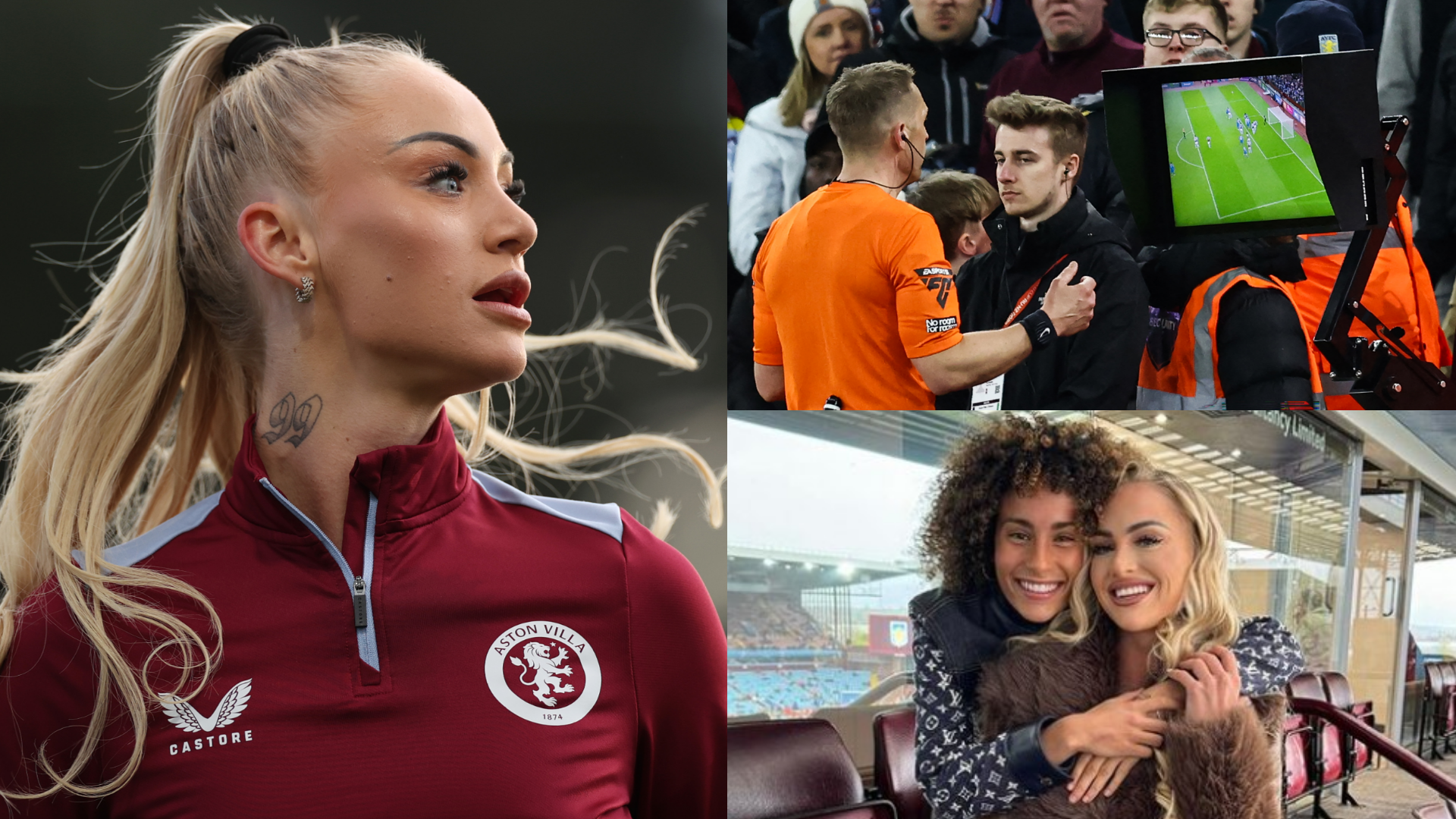 Alisha Lehmann witnesses VAR drama at Aston Villa after taking Switzerland  team-mate Amira Arfaoui along to watch boyfriend Douglas Luiz in Premier  League action against Chelsea | Goal.com US