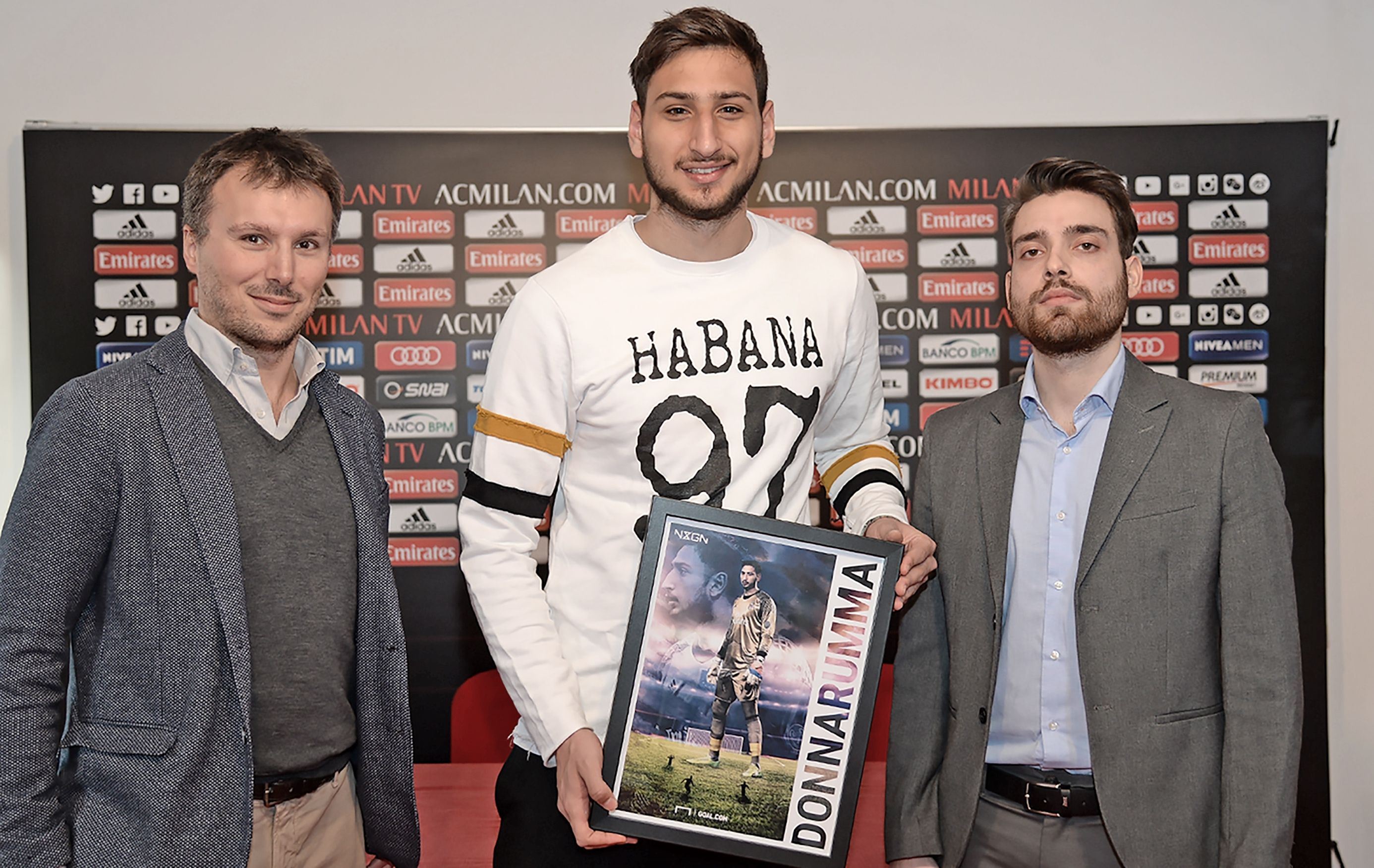 NxGn Gianluigi Donnarumma con Federico Casotti e Simone Gambino
