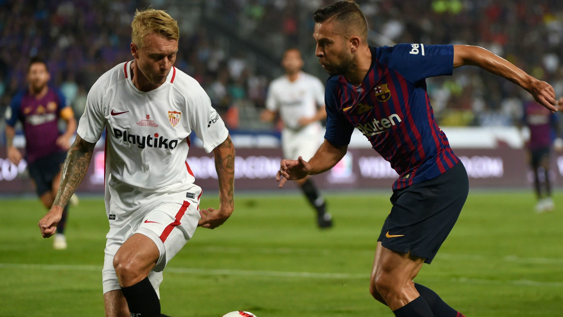 JORDI ALBA KJAER SEVILLA BARCELONA SUPERCOPA ESPAÑA