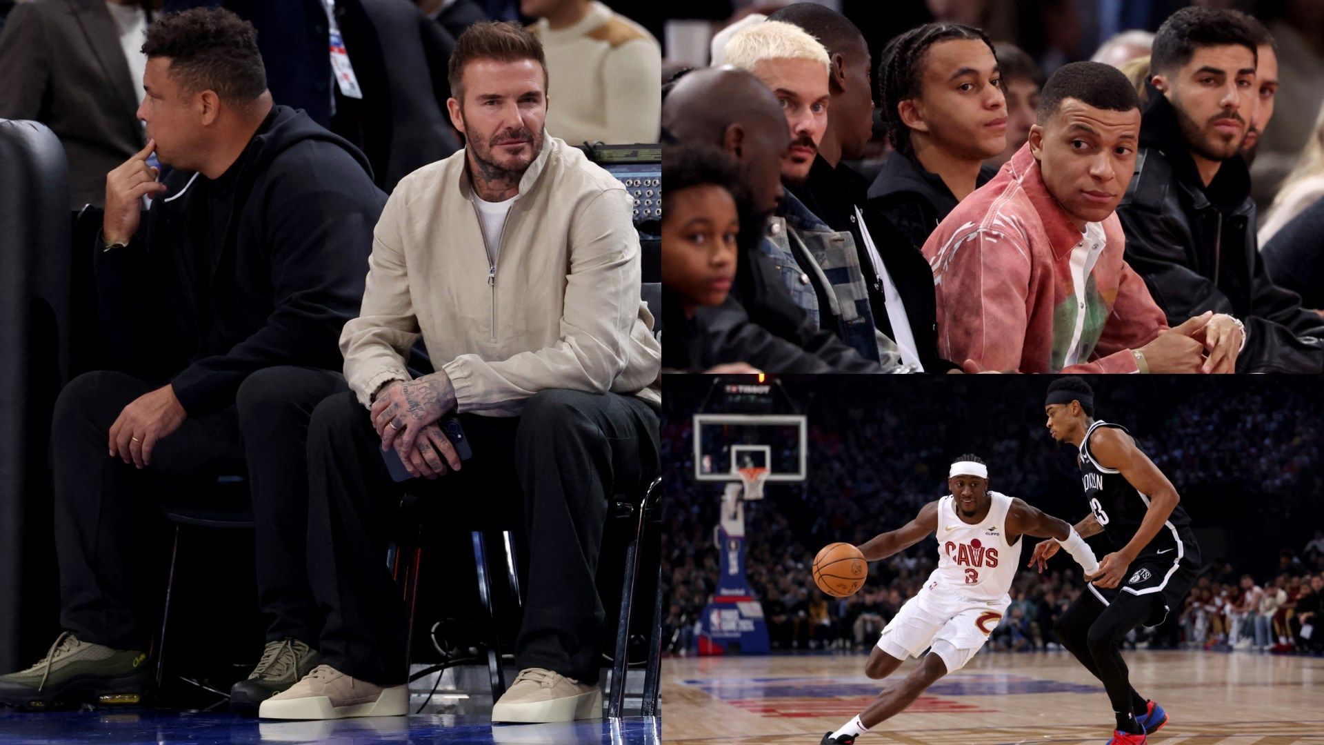 David Beckham Ronaldo Nazario Kylian Mbappe and Co. at NBA Paris 2024