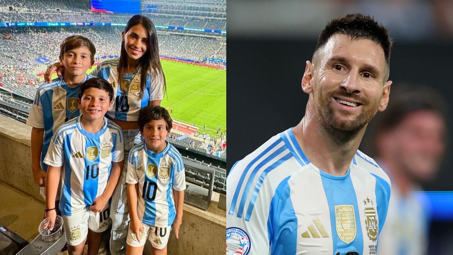 GFX Antonela Roccuzzo Lionel Messi Copa America 2024
