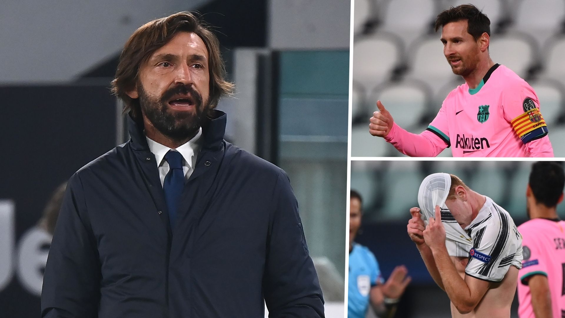 Andrea Pirlo Lionel Messi Juventus Barcelona 2020-21 GFX