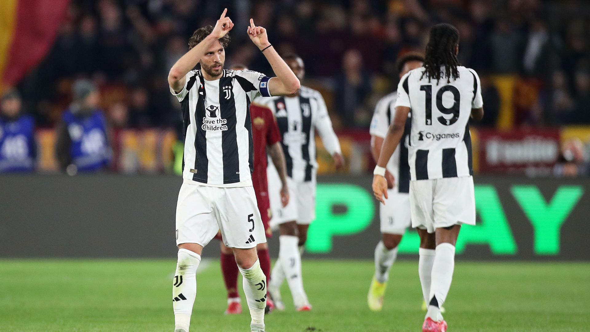 Locatelli Roma Juventus esultanza 6 aprile 2025