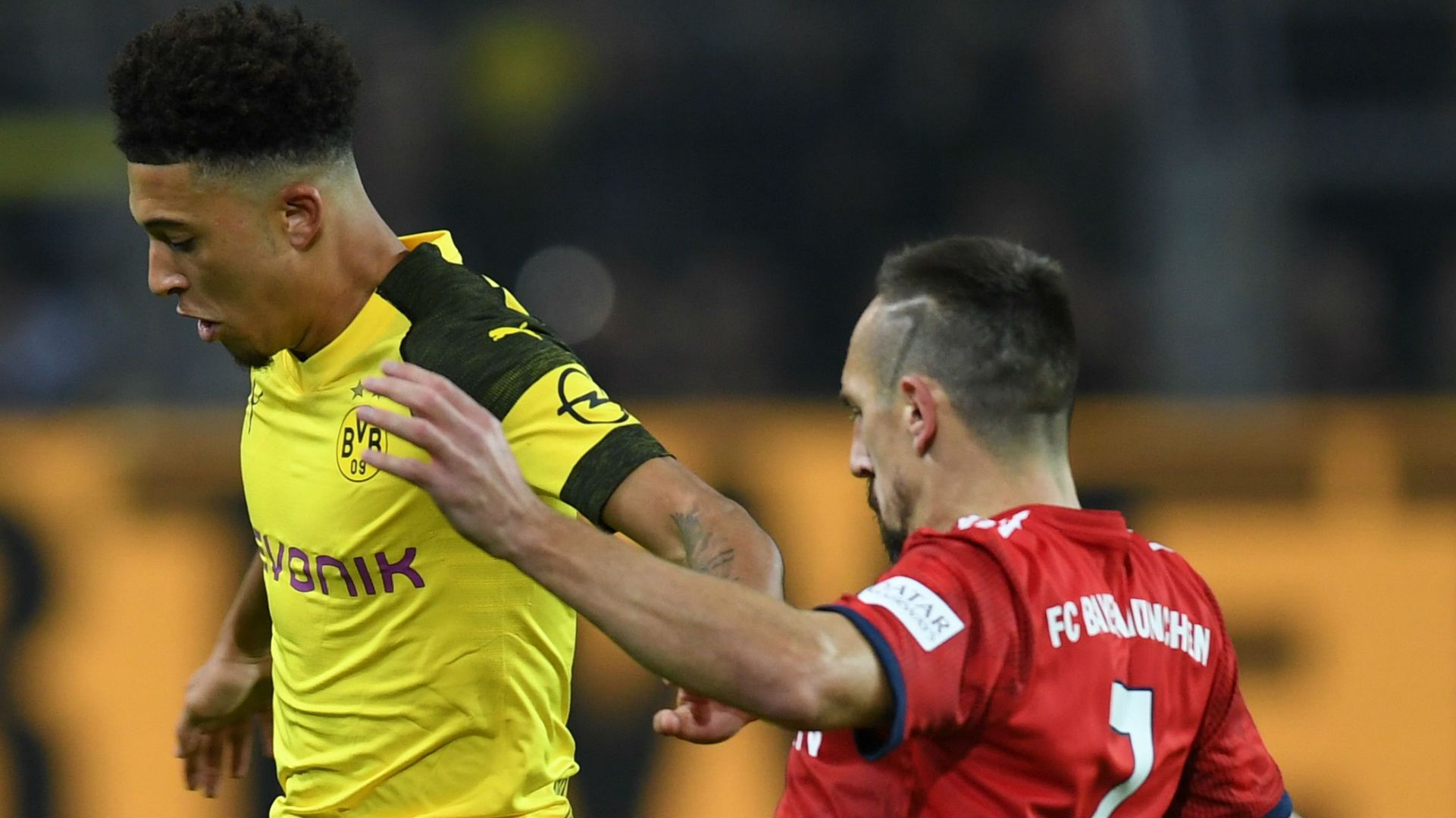 Jadon Sancho Franck Ribery Borussia Dortmund Bayern Munich