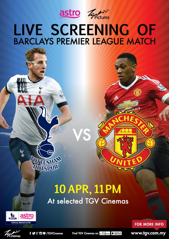 WIN tickets to Tottenham Hotspur vs Manchester United TGV screening - full
