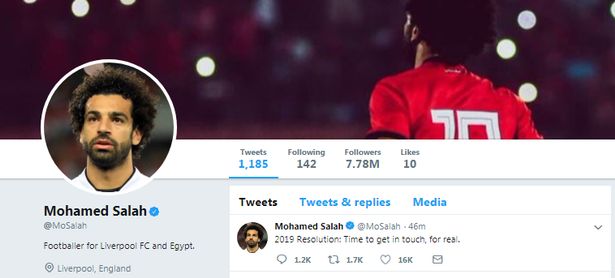 mohamed salah account