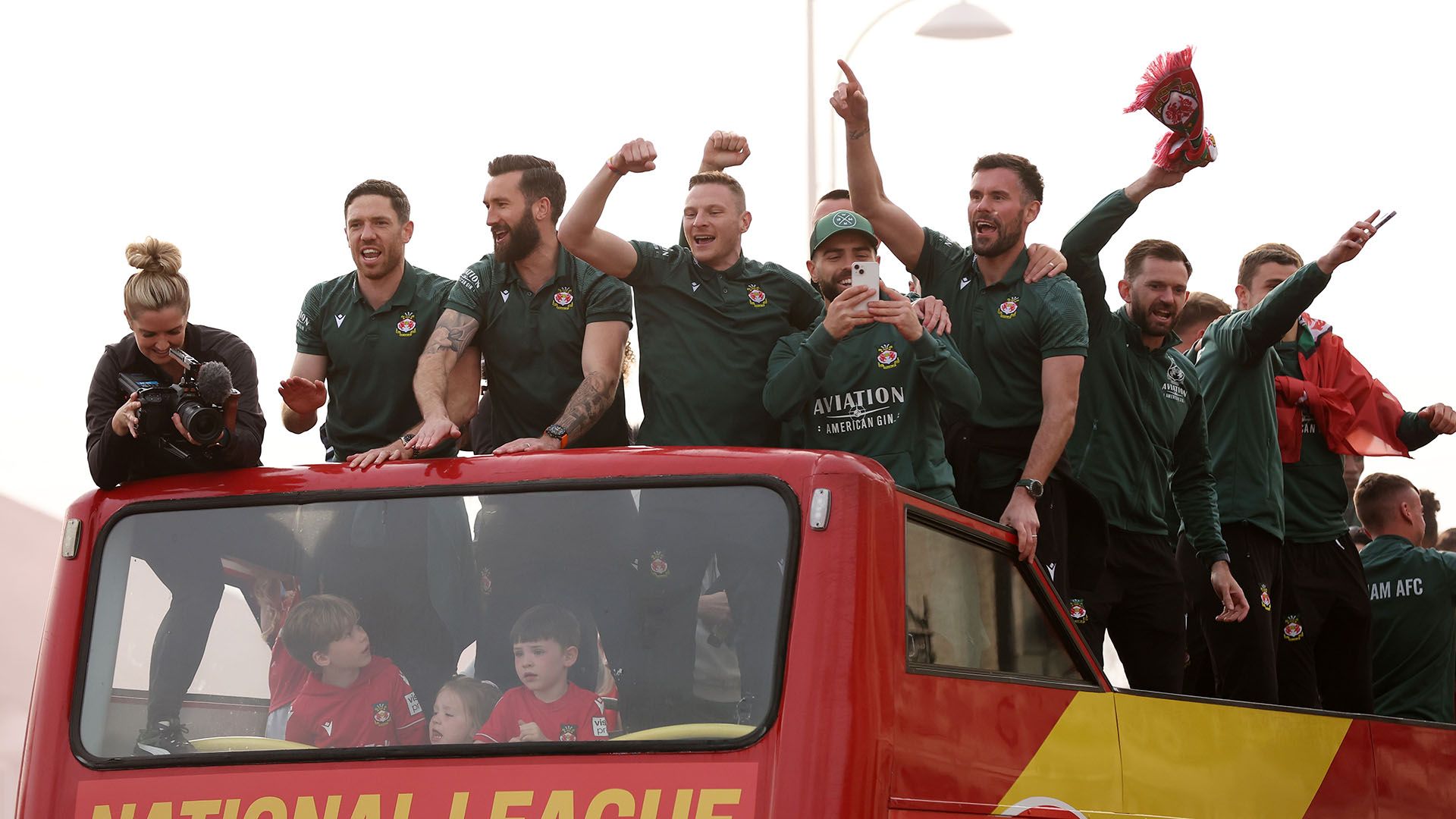 Wrexham team bus parade 2023