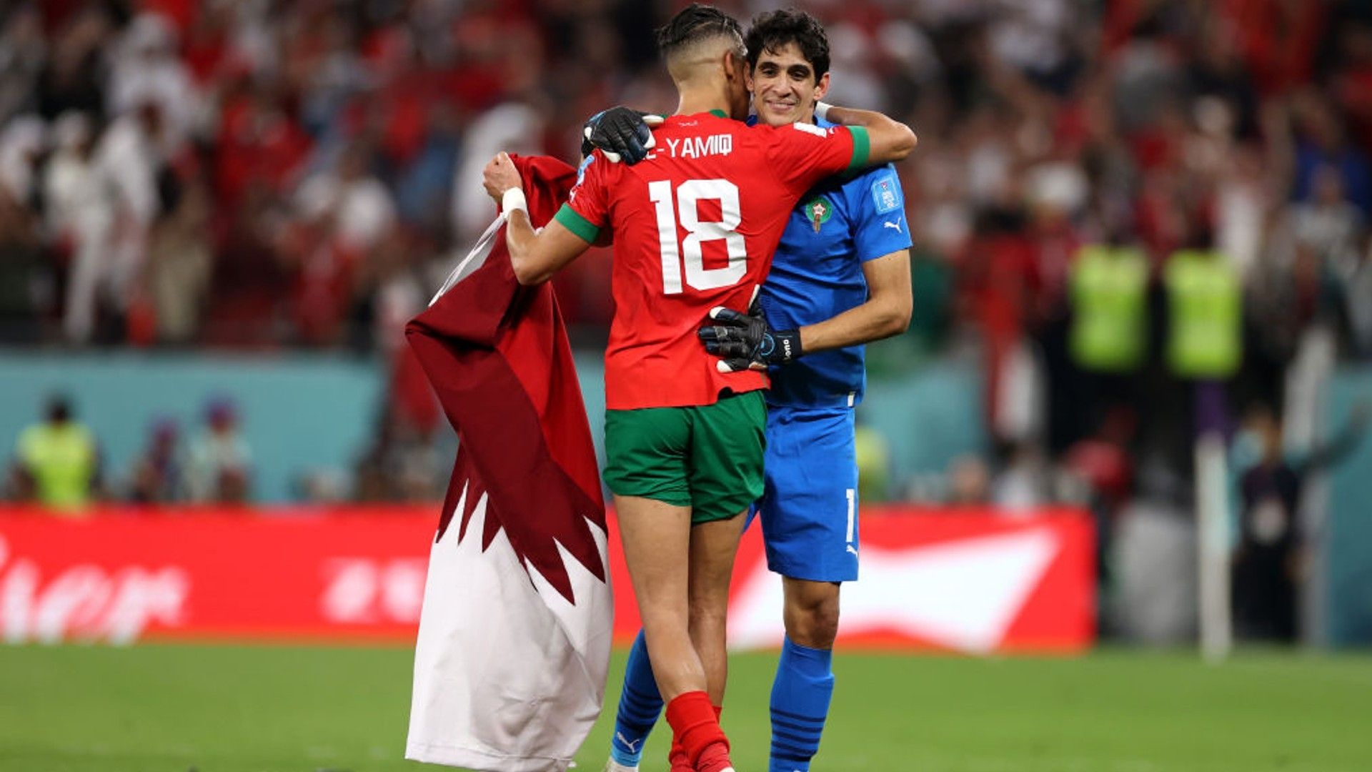 Morocco players celebrate. 