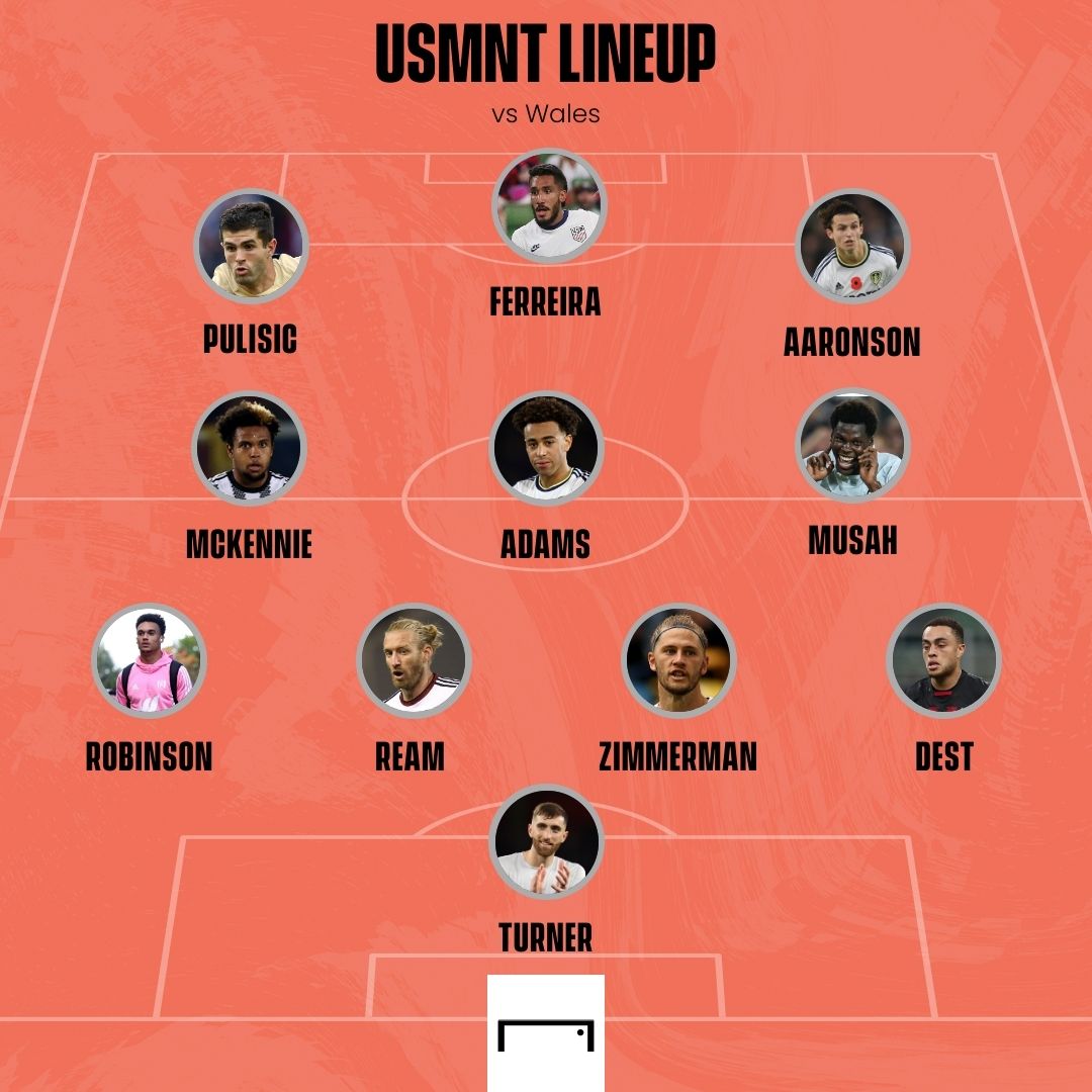 USMNT XI vs Wales GFX