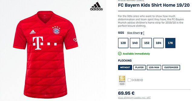 Philippe Coutinho Bayern Munich jersey