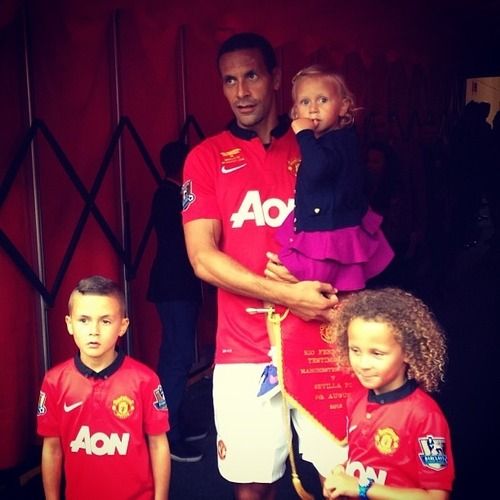 rio ferdinand with his children