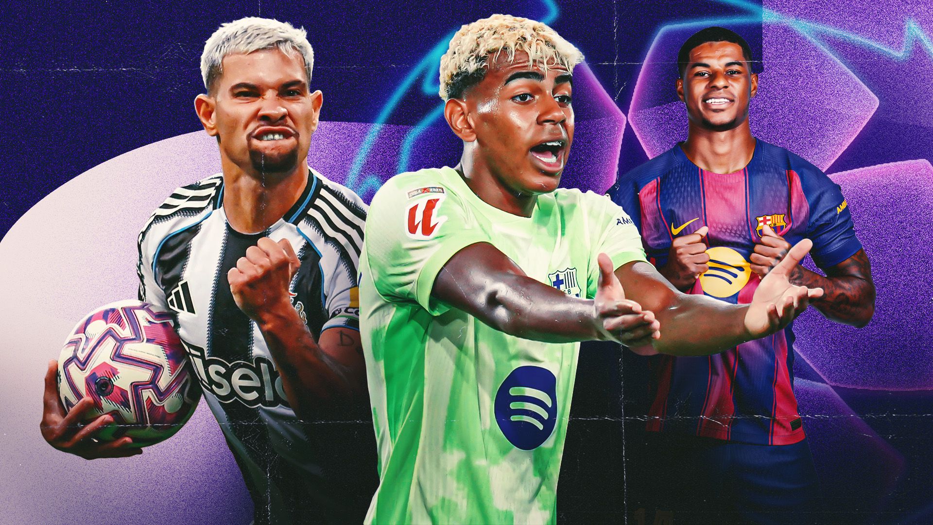 Barcelona Newcastle Lamine Yamal Marcus Rashford GFX 16:9