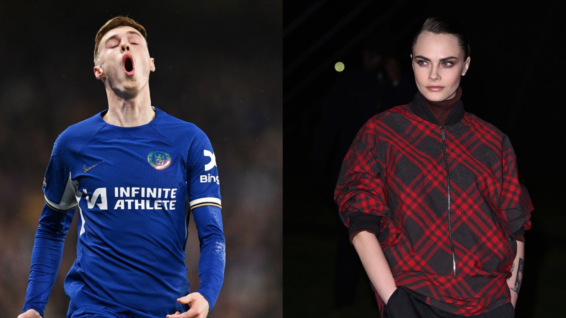 Cole Palmer and Cara Delevingne