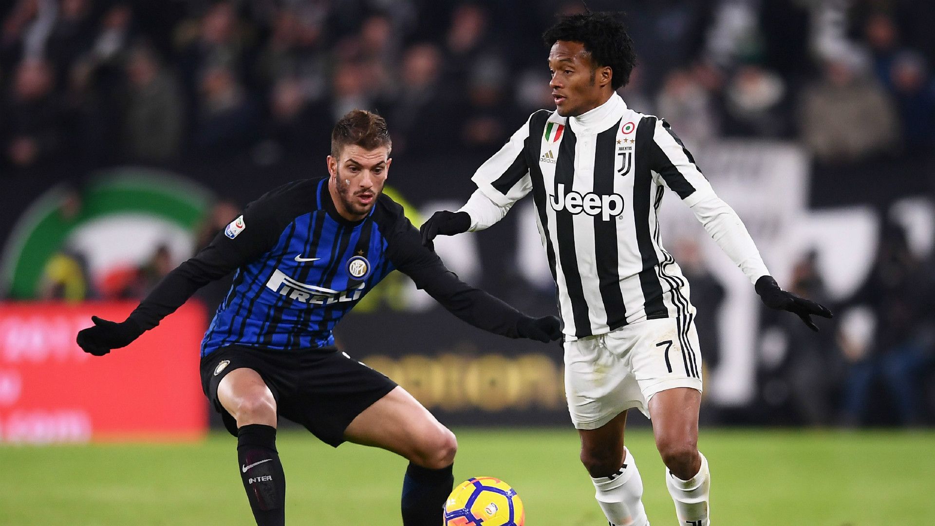 Davide Santon, Juan Cuadrado, Juventus, Inter, Serie A, 09122017