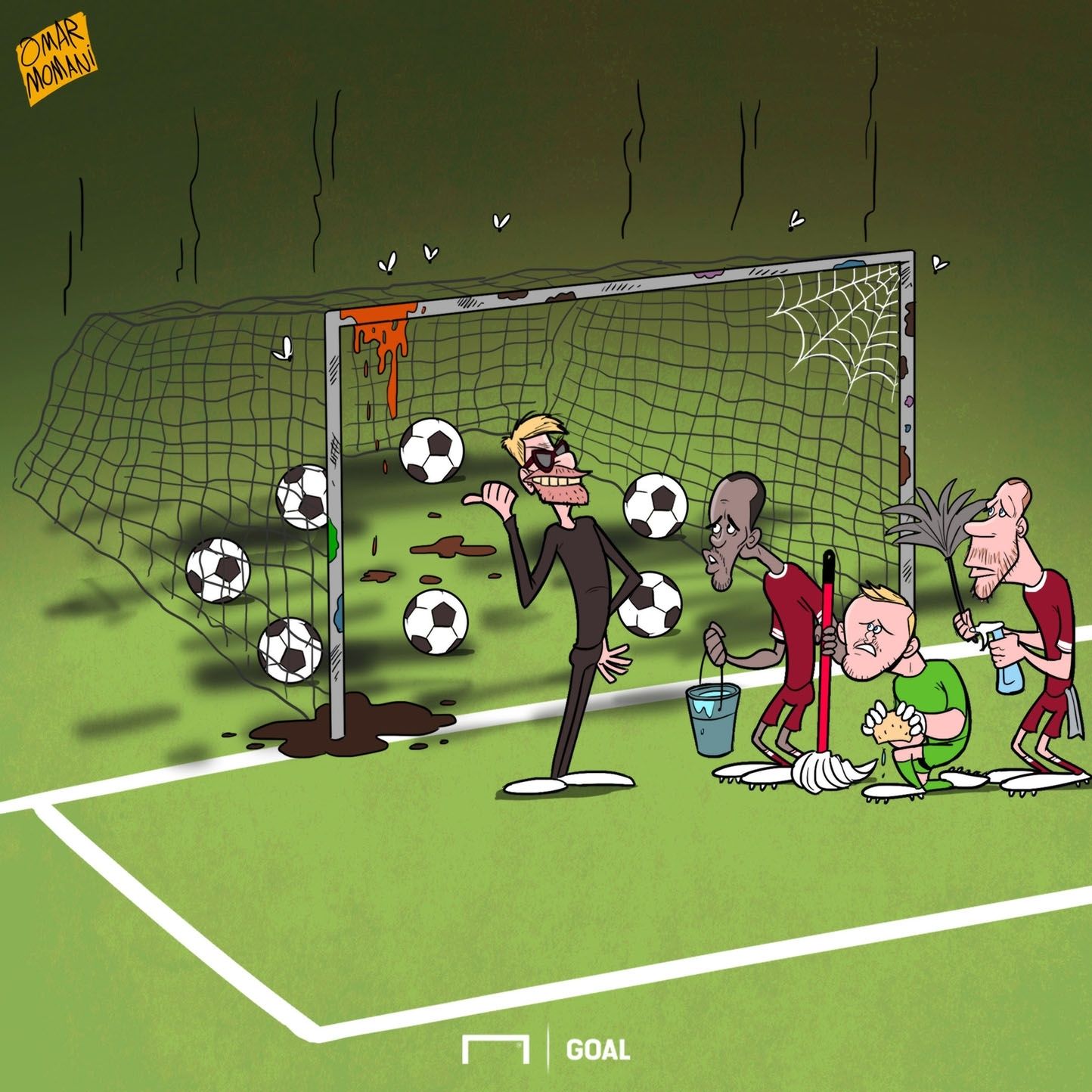 Kartun Goal Internasional 2017 - Gawang 'Kotor' Liverpool