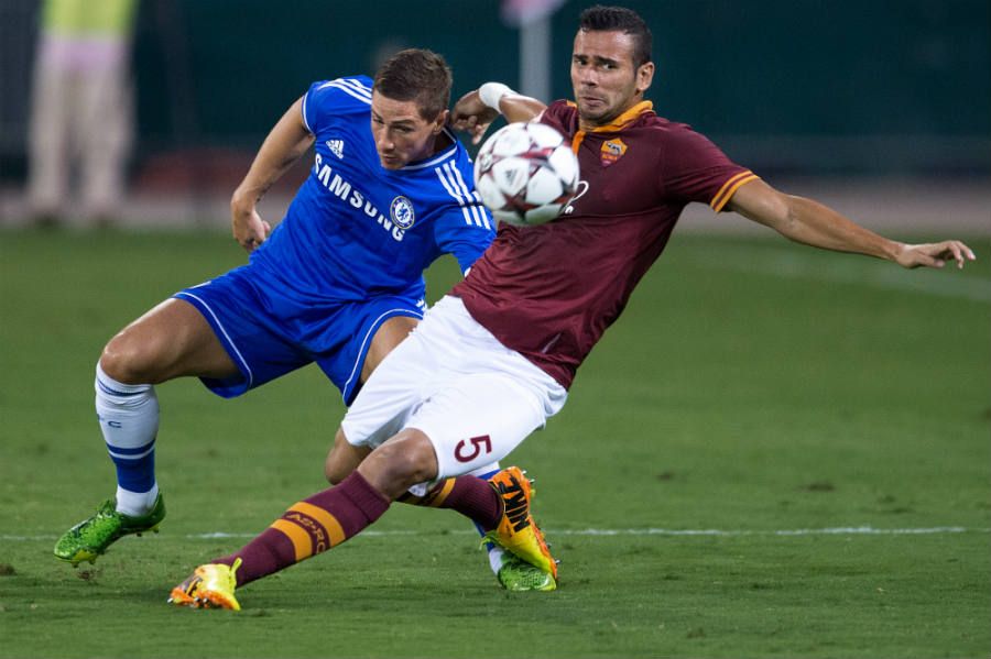 Fernando Torres, Leandro Castan; Chelsea FC - AS Roma