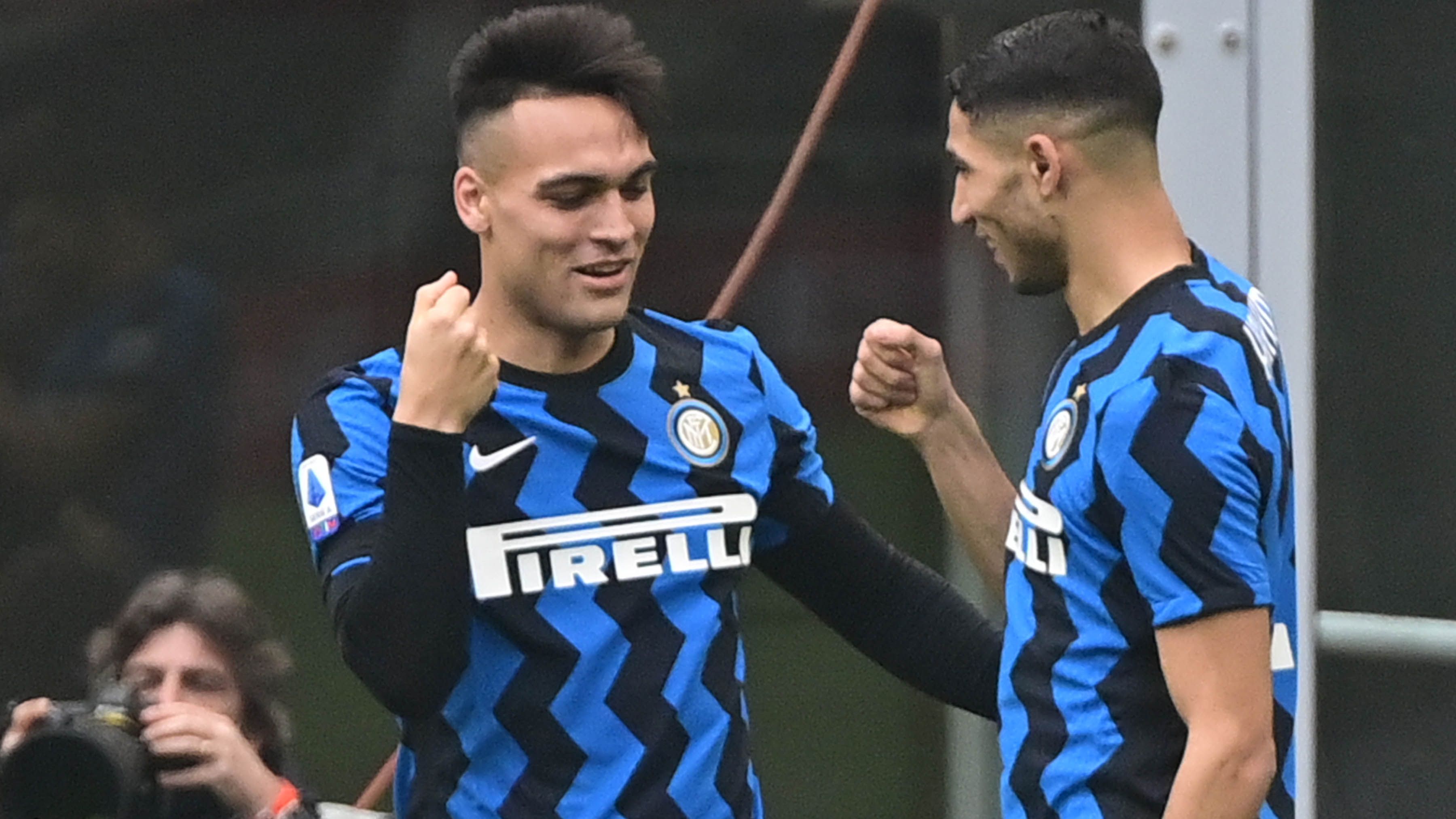 Lautaro Martinez Achraf Hakimi Milan Inter