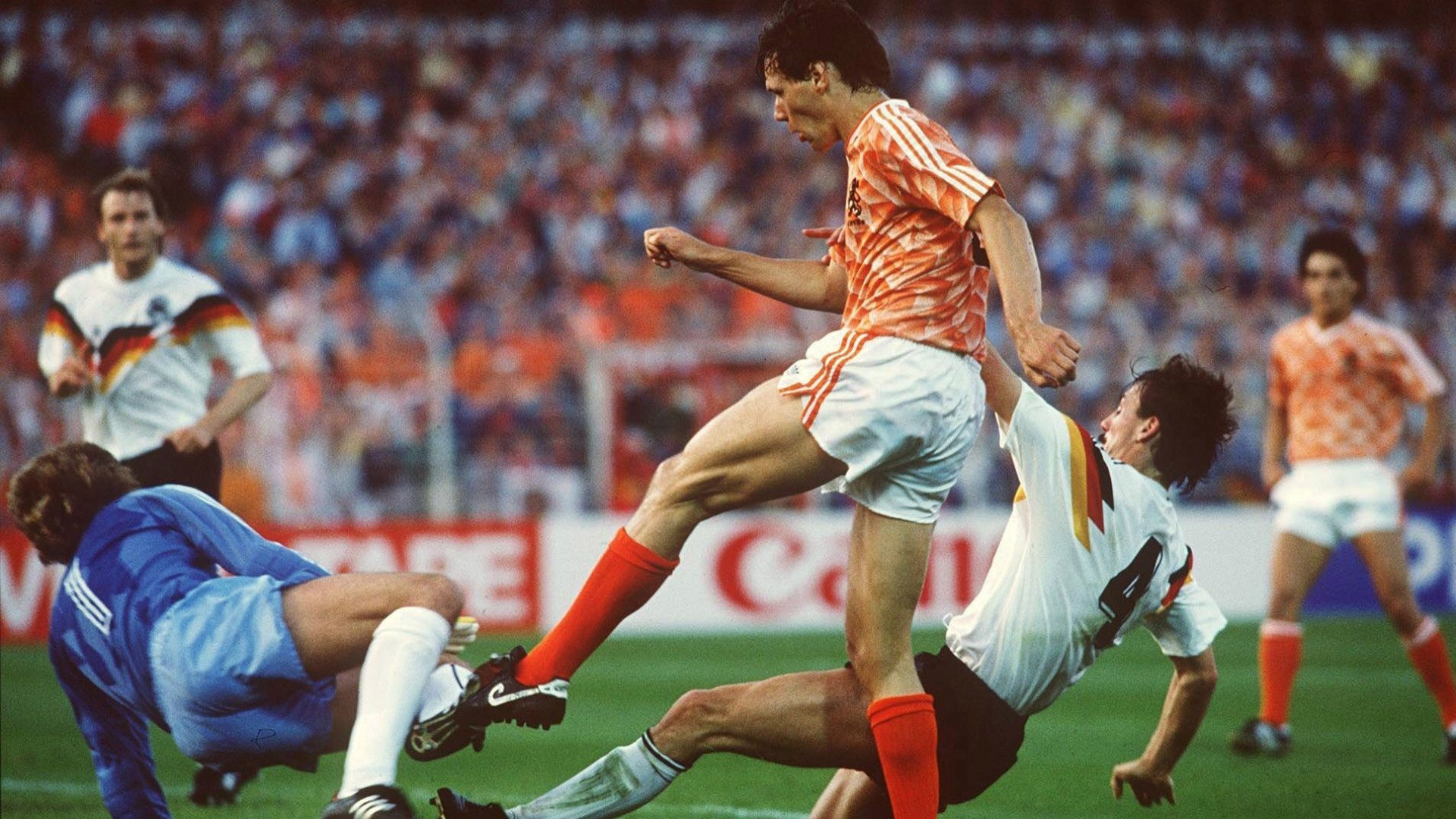 Marco van Basten at Euro 1988 with Netherlands