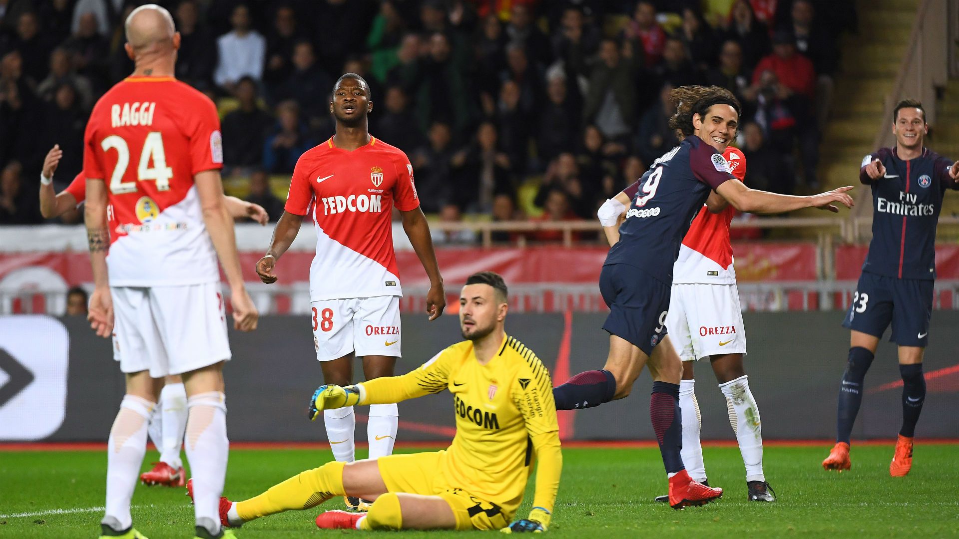 Edinson Cavani Monaco PSG Ligue 1 26112017