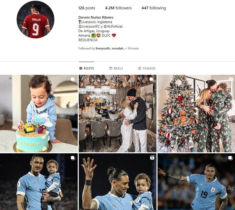 Darwin Nunez Instagram