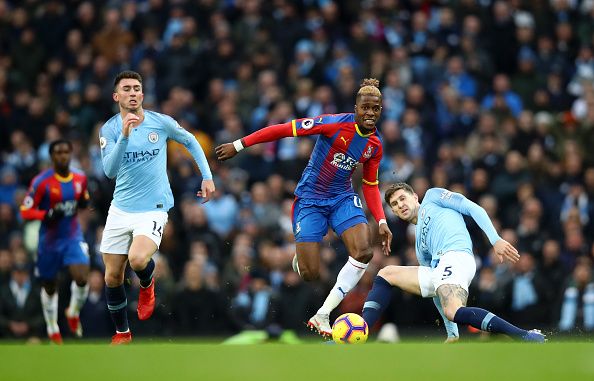 Wilfried Zaha vs Manchester City
