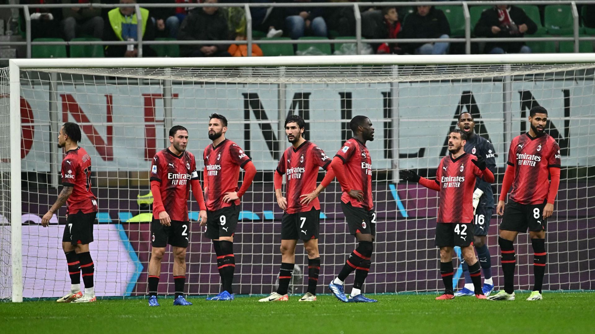 Milan players Milan Udinese Serie A