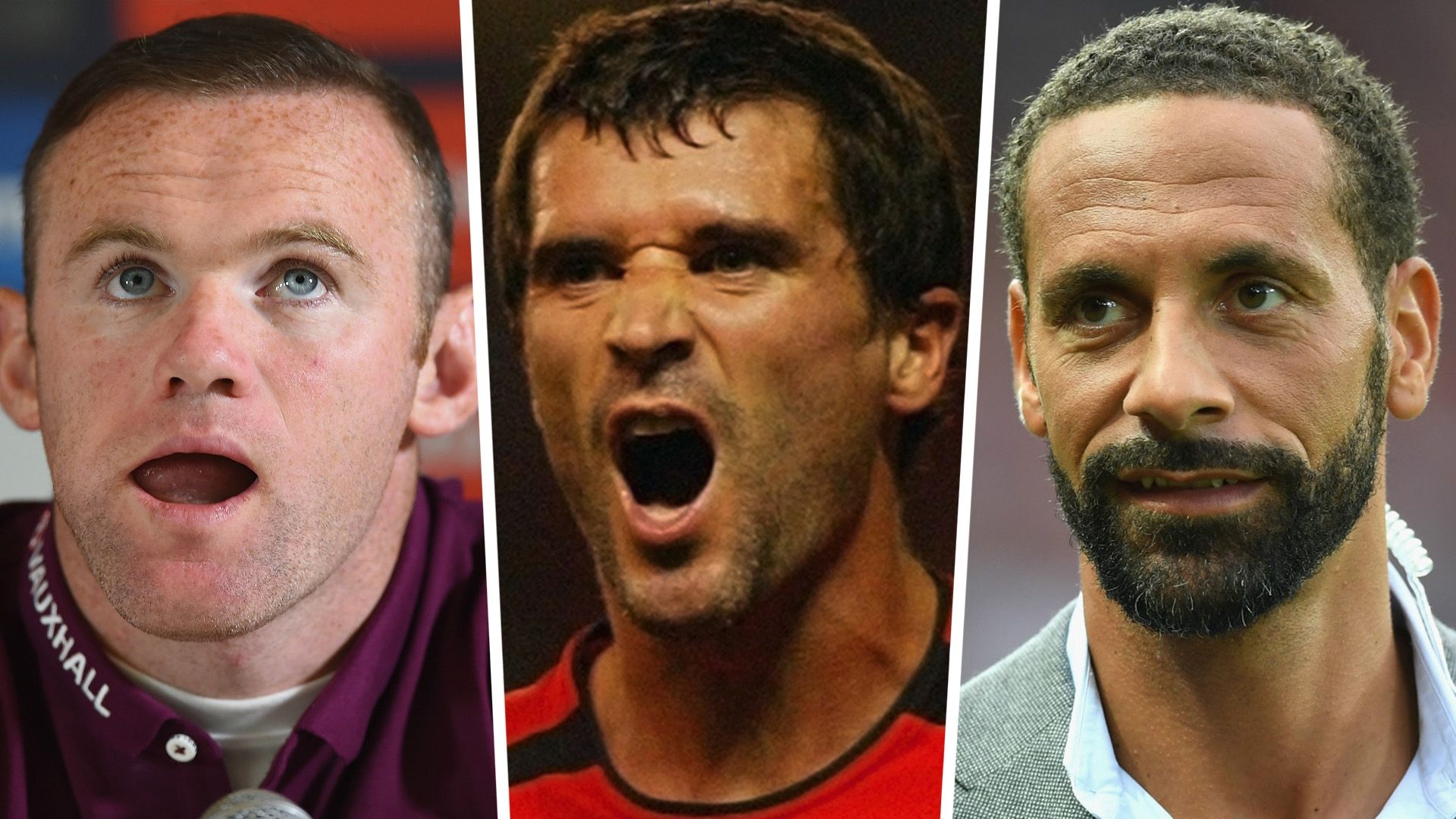 Wayne Rooney Roy Keane Rio Ferdinand