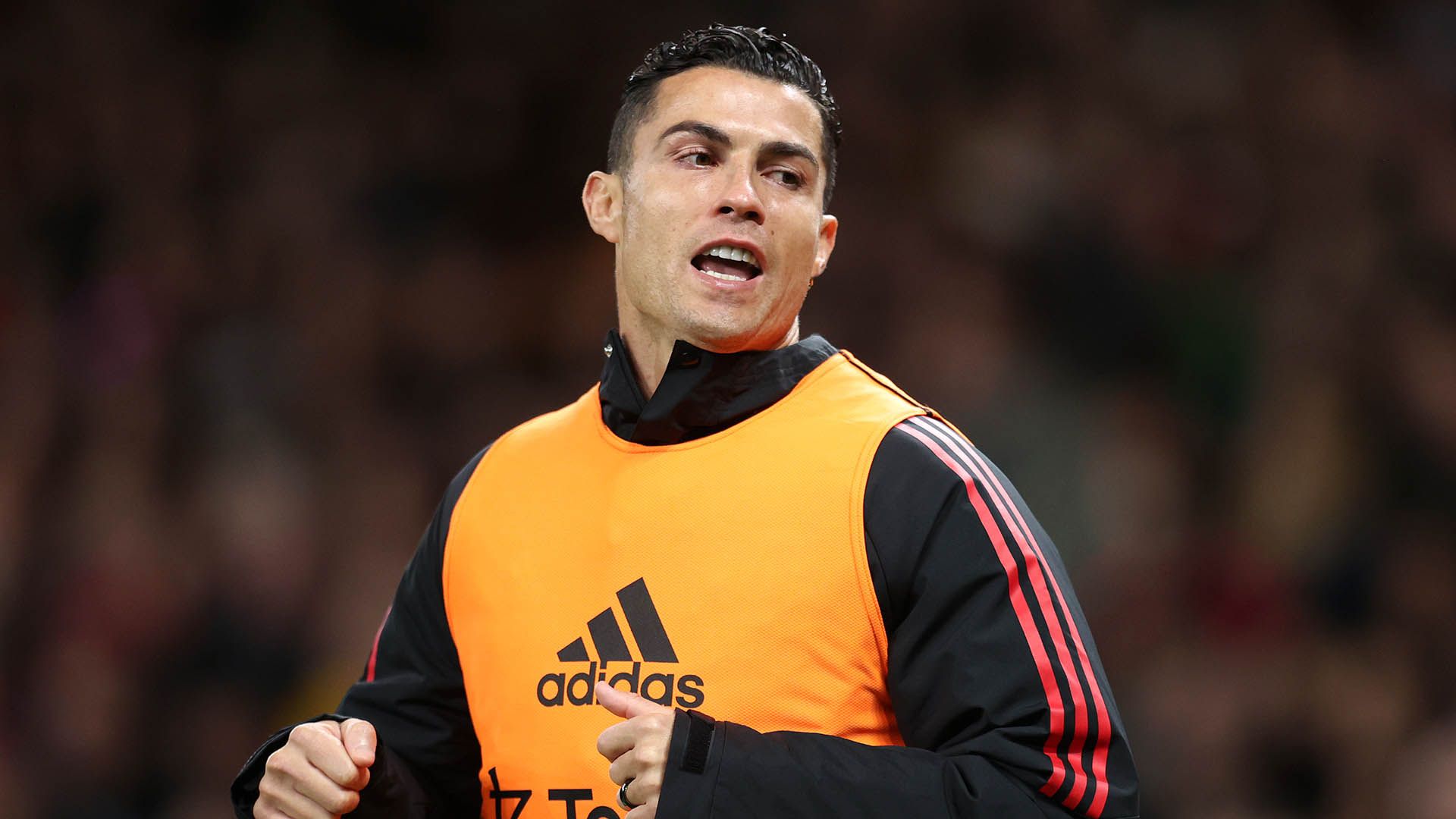 Cristiano Ronaldo warm-up Man United vs Tottenham 19102022