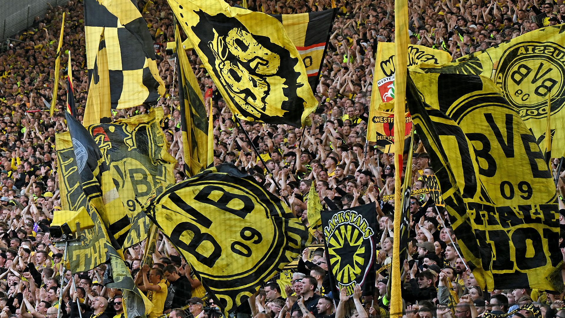 bvb fans borussia dortmund südtribüne