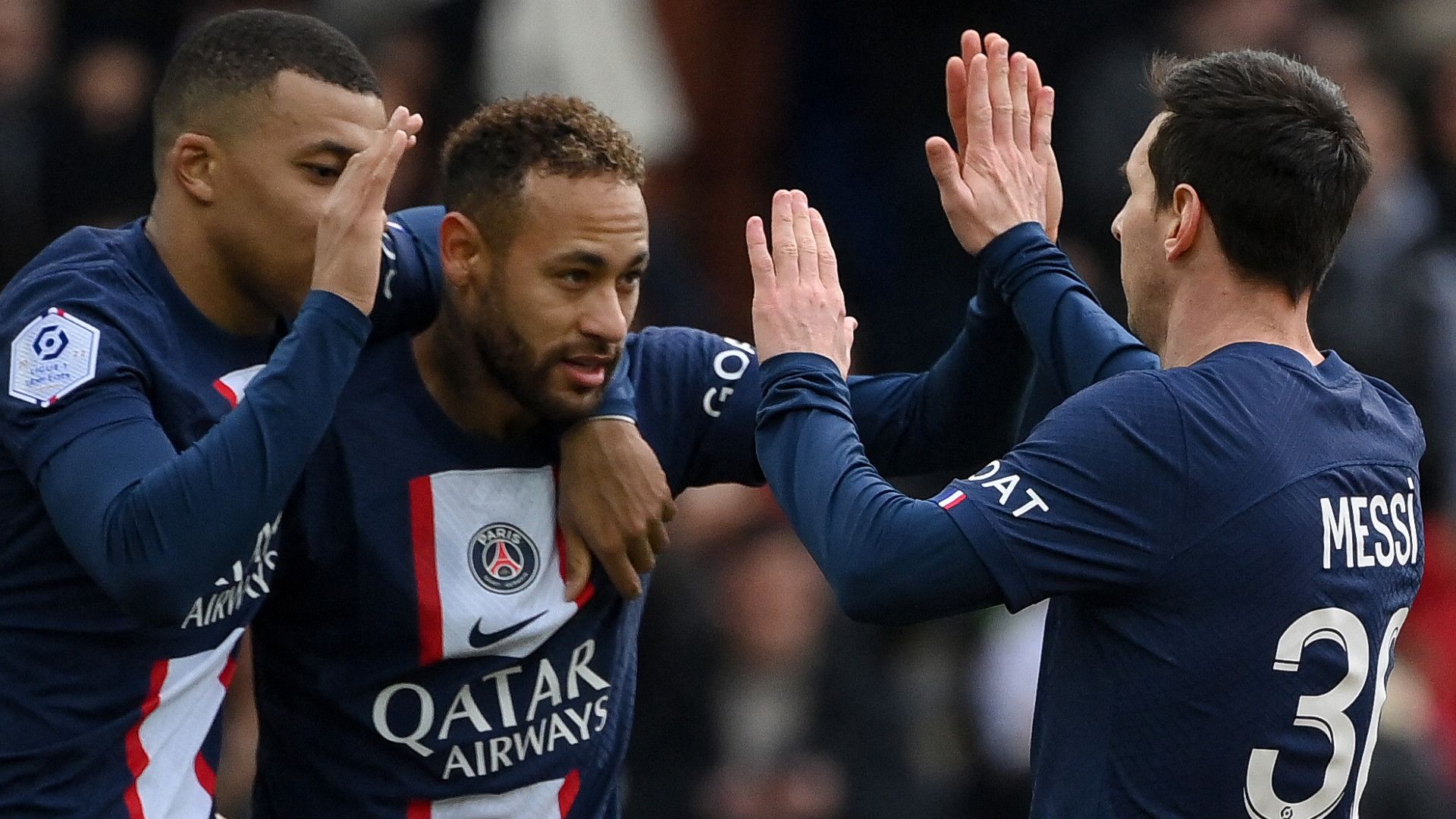 KYLIAN MBAPPE NEYMAR LIONEL MESSI PSG