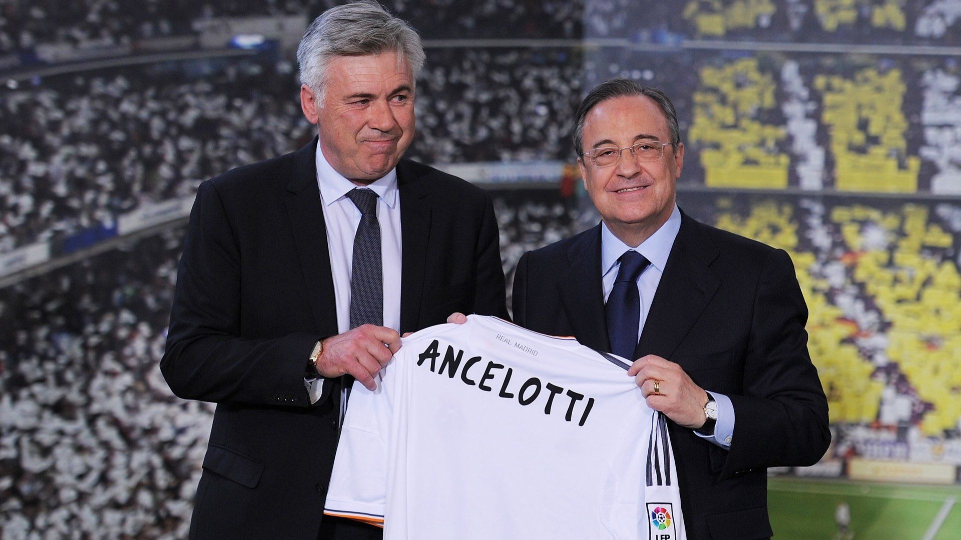 Carlo Ancelotti and Florentino Perez in 2013