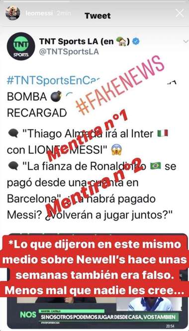 Messi Ronaldinho instagram