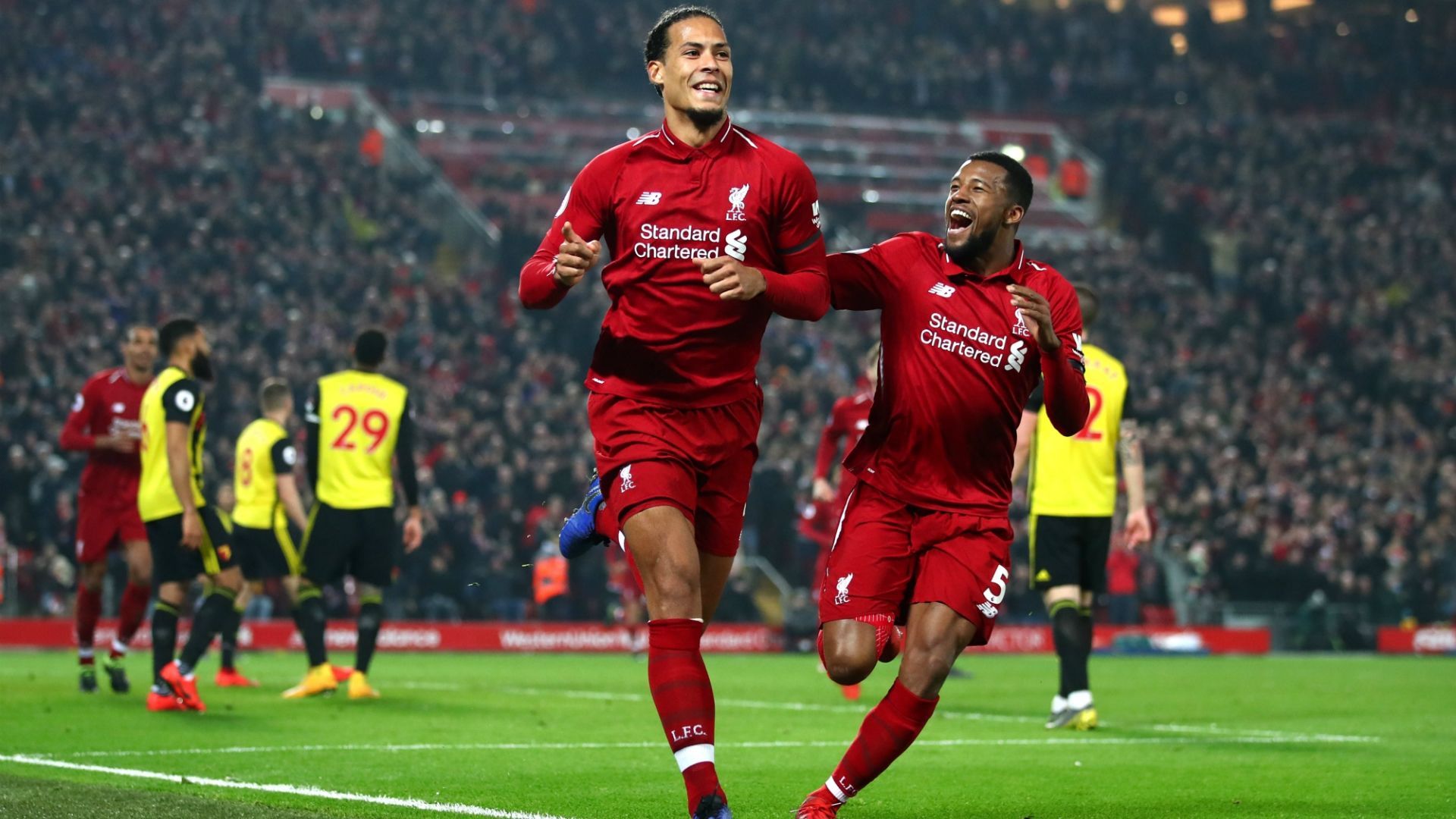 Virgil van Dijk Georginio Wijnaldum Liverpool 02272019