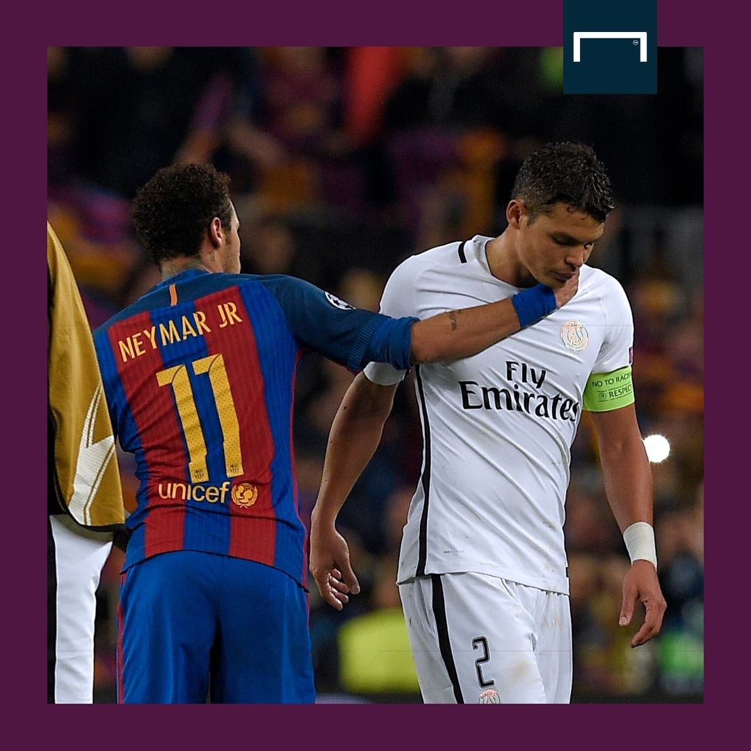 Thiago Silva PSG Neymar Barcelona GFX