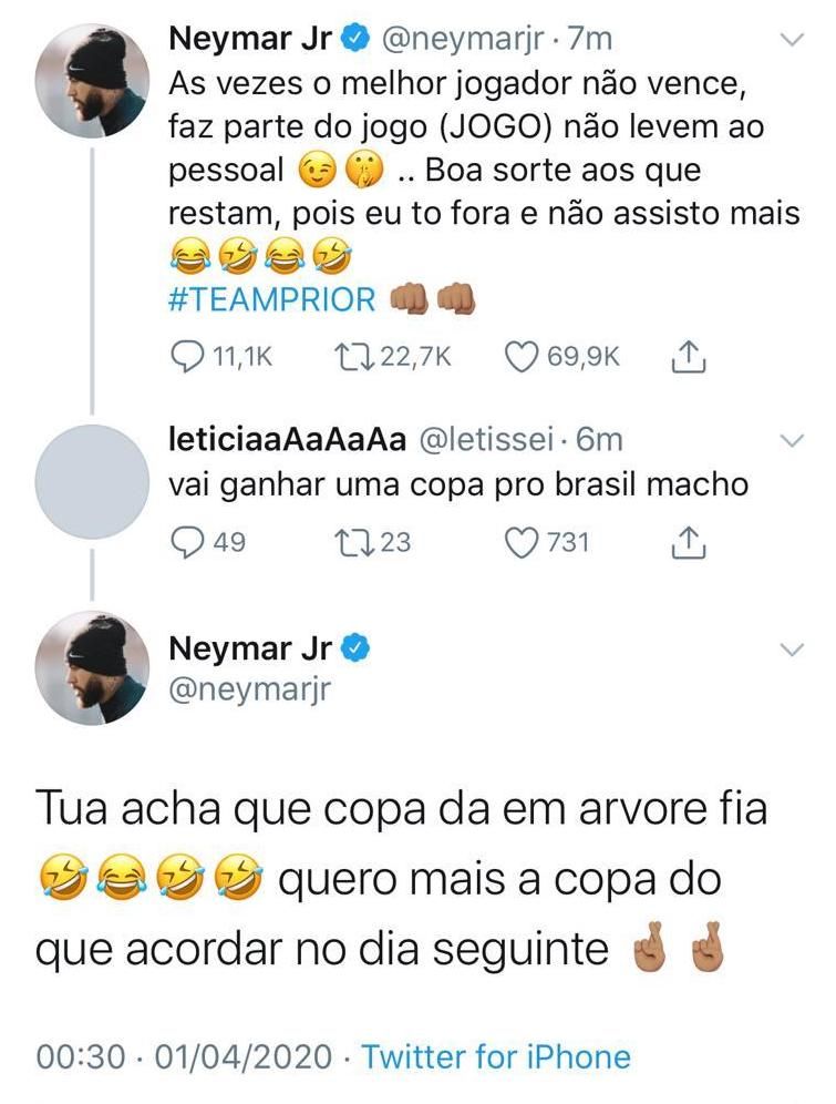 Neymar Twitter BBB