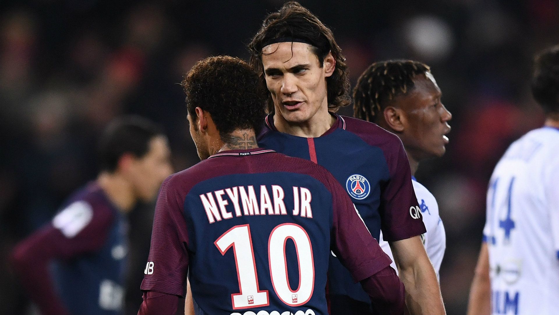 Neymar, Edinson Cavani, PSG vs Troyes 17/17