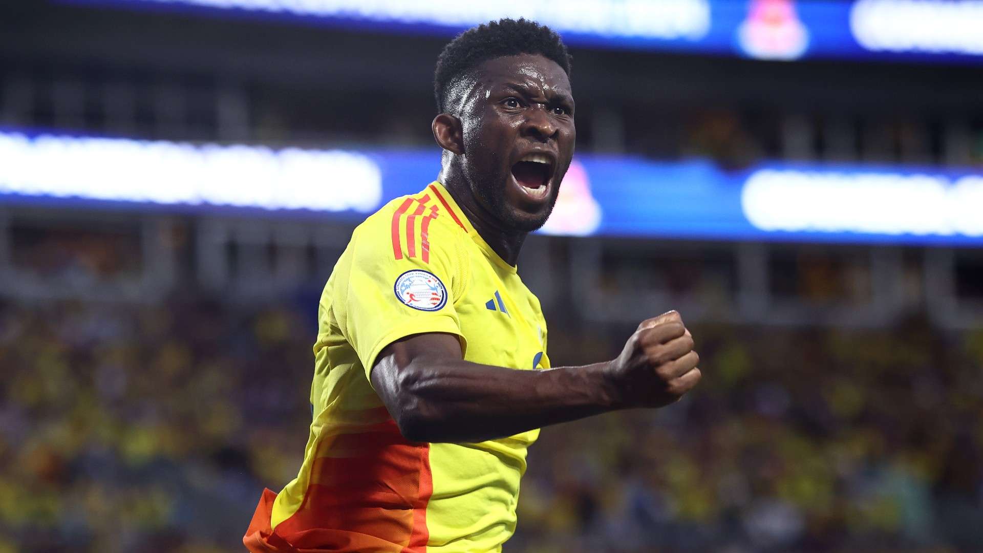 Jefferson Lerma of Colombia celebrates after scoring