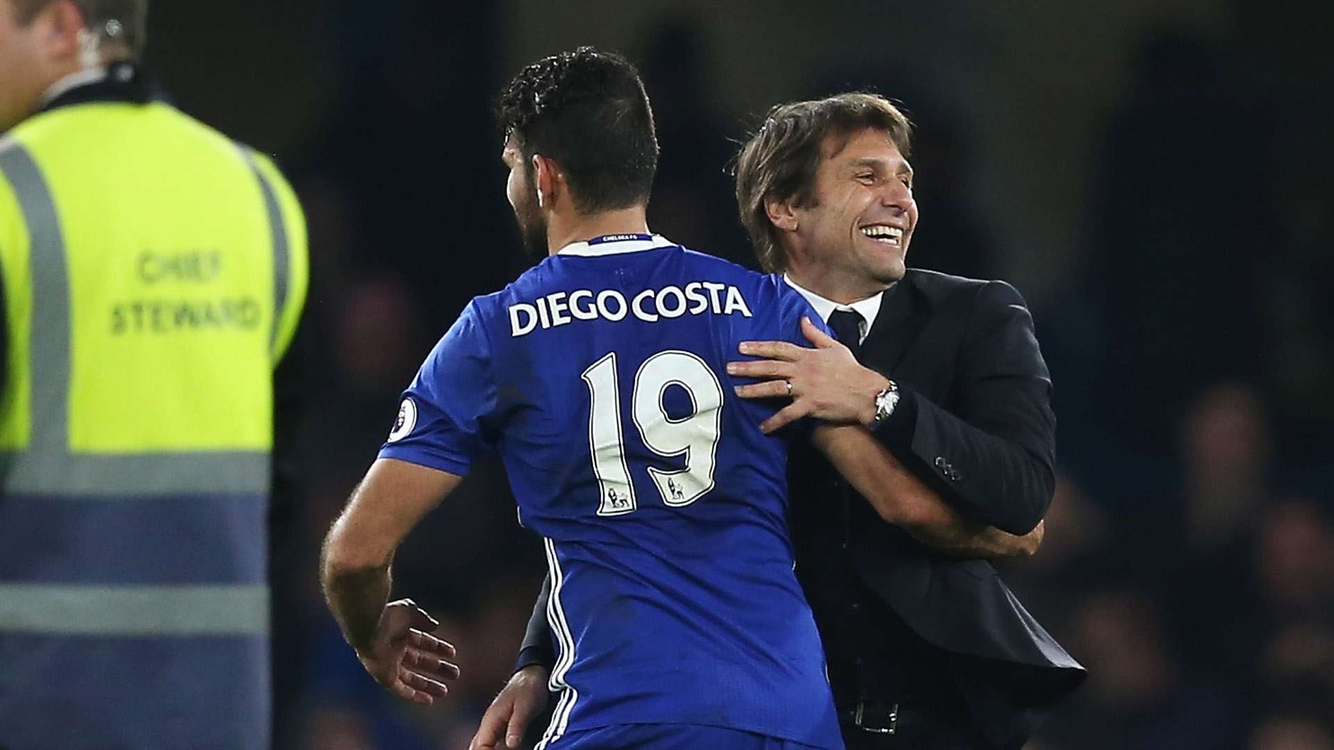 Diego Costa Antonio Conte Chelsea Premier League