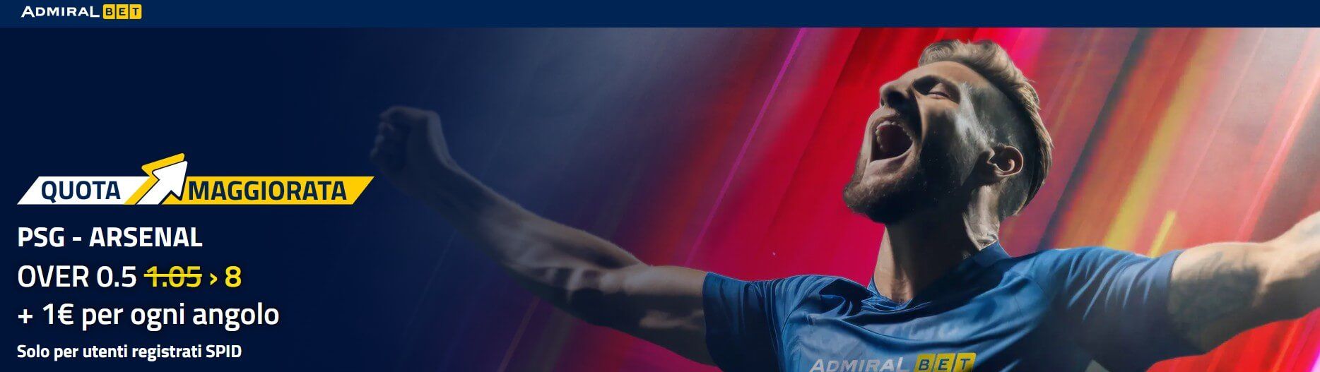  quota maggiorata admiralbet psg arsenal