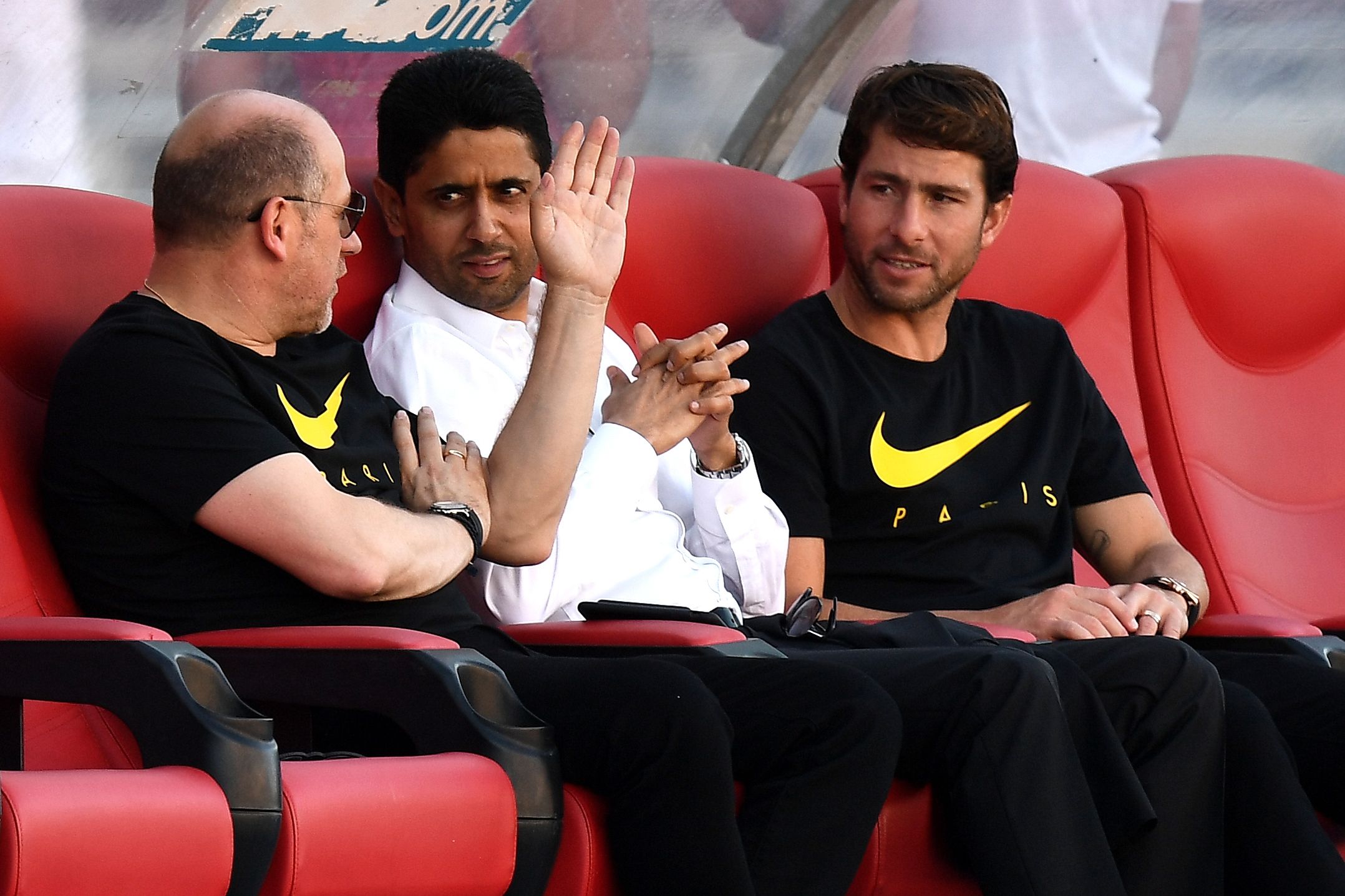 Antero Henrique, Nasser Al-Khelaifi, Maxwell - PSG