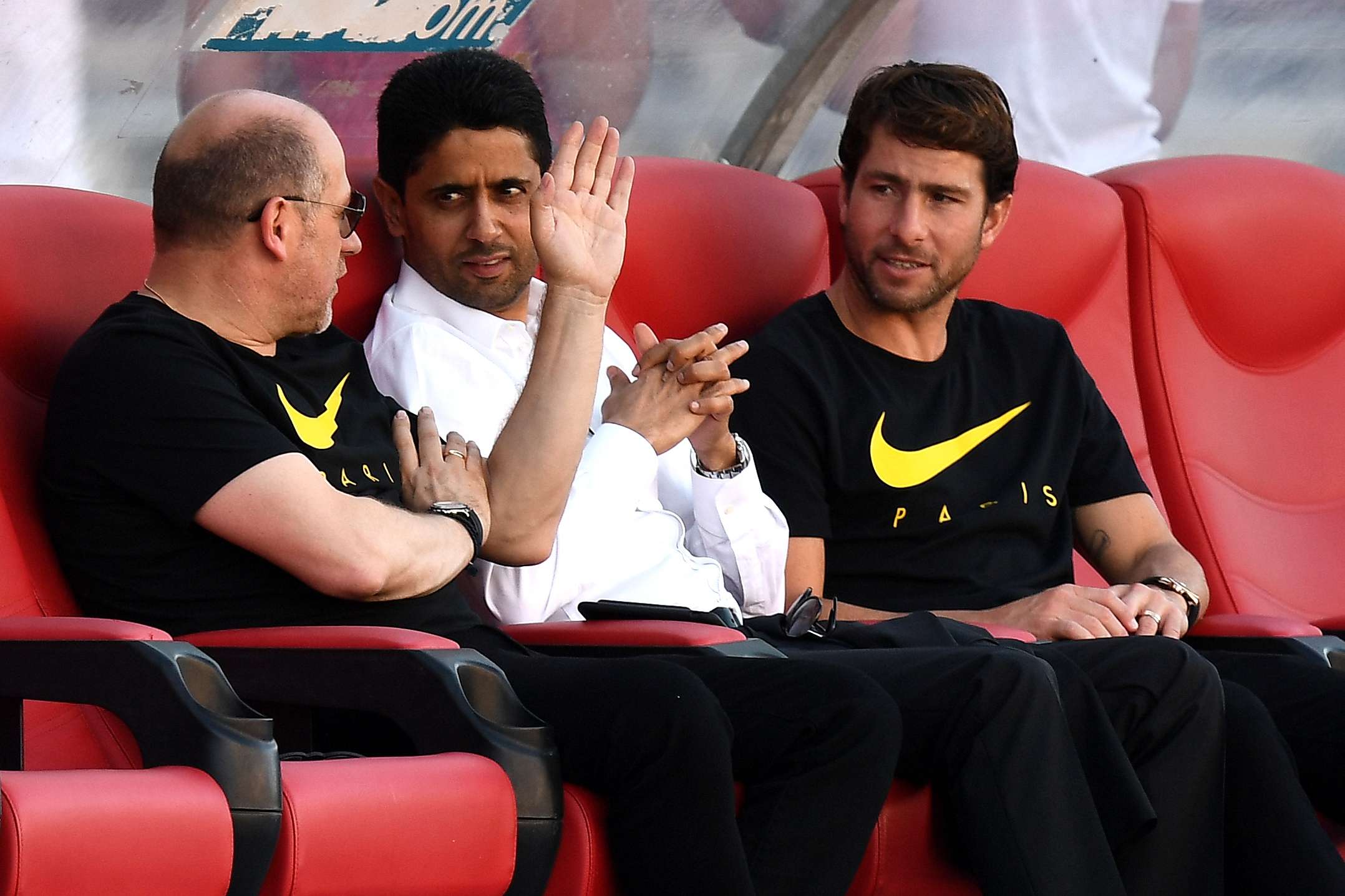 Antero Henrique, Nasser Al-Khelaifi, Maxwell - PSG