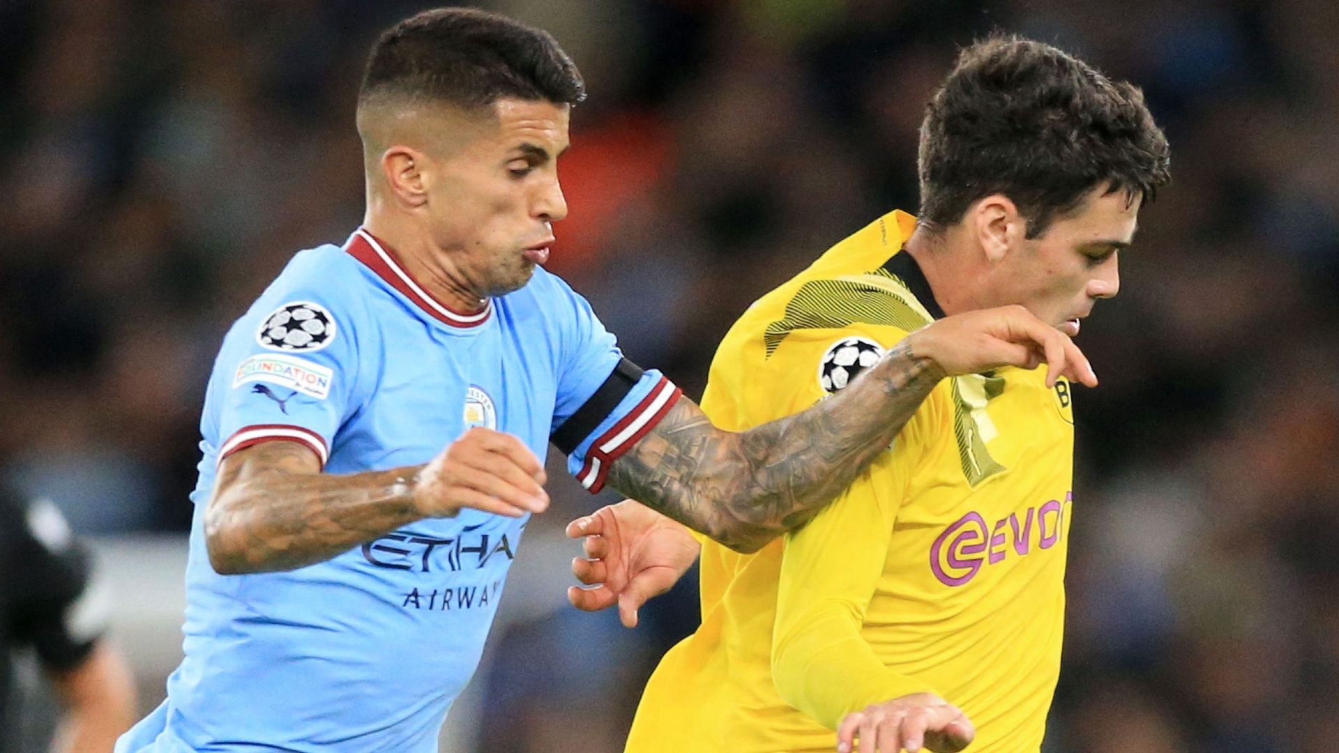 Joao Cancelo Giovanni Reyna Manchester City Borussia Dortmund 2022