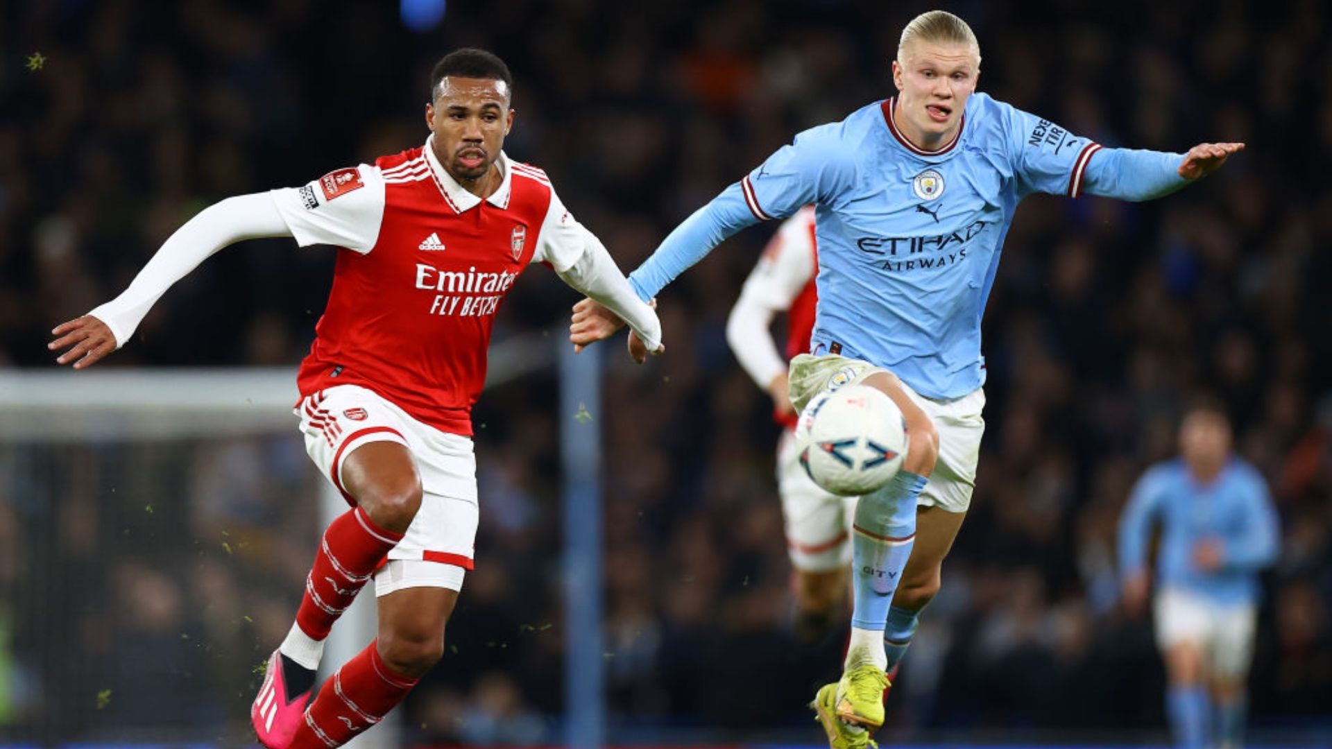 Erling Haaland Gabriel Magalhaes Manchester City Arsenal FA Cup 2023