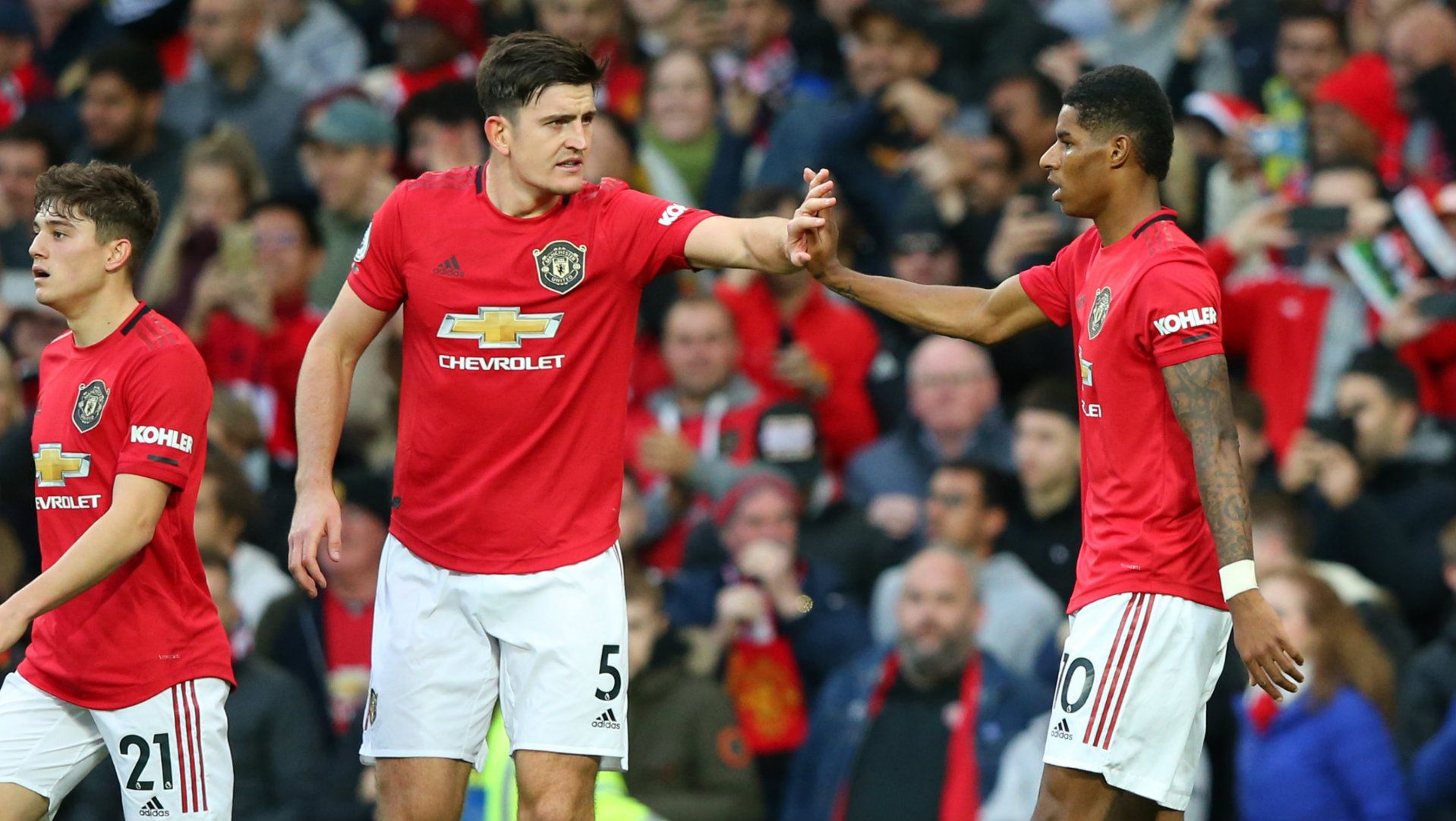 Harry Maguire Marcus Rashford Man Utd vs Liverpool 2019-20