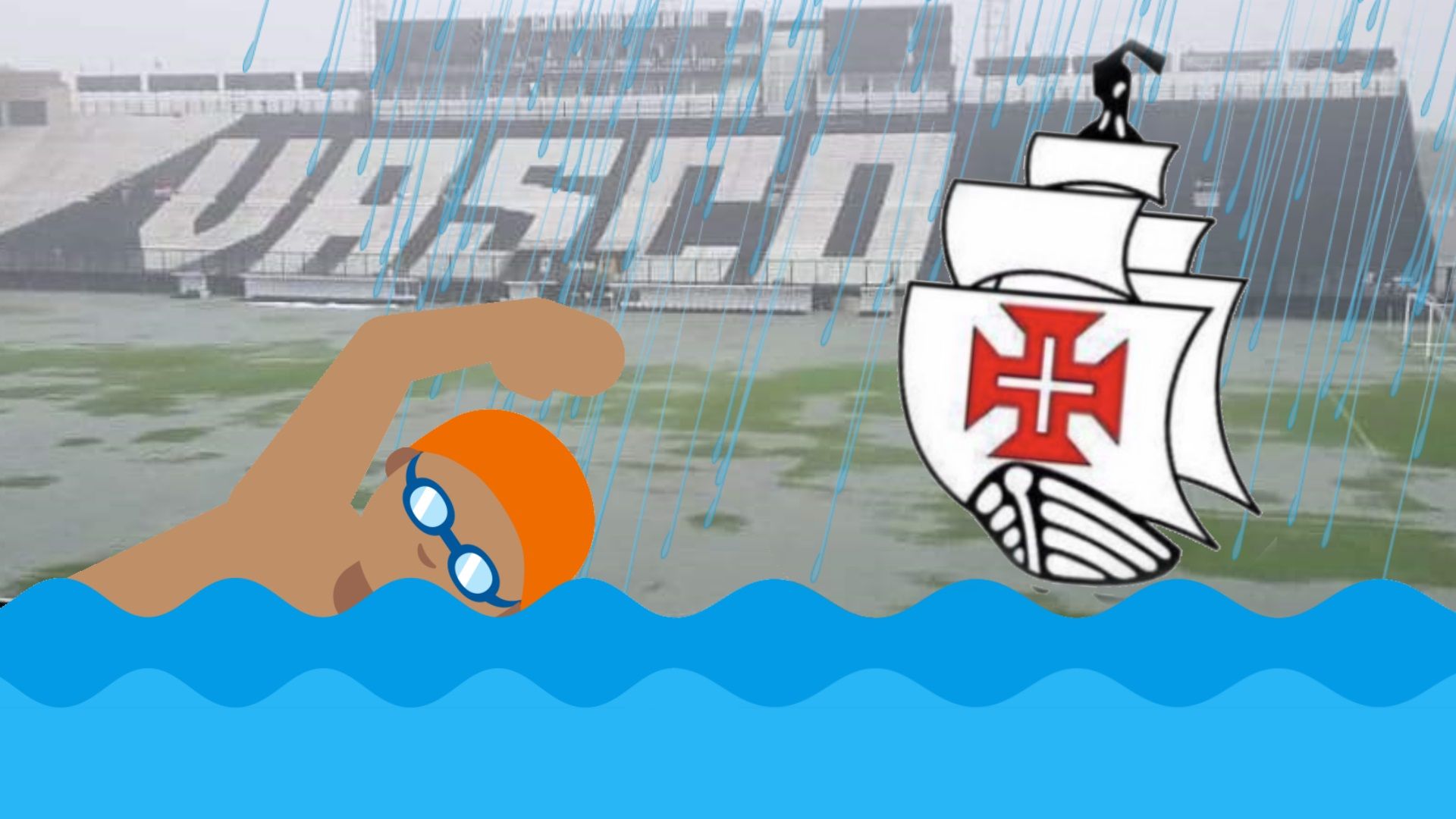 GFX Vascp São Januário chuva 05 02 2020