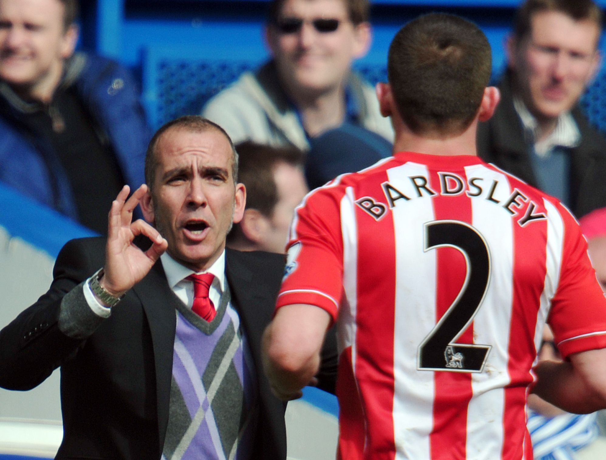 Former Sunderland boss Paolo Di Canio and full-back Phil Bardsley
