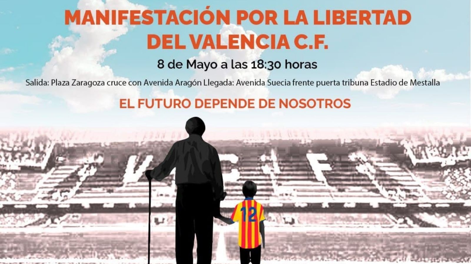 Manifestación por la "libertad" del Valencia CF