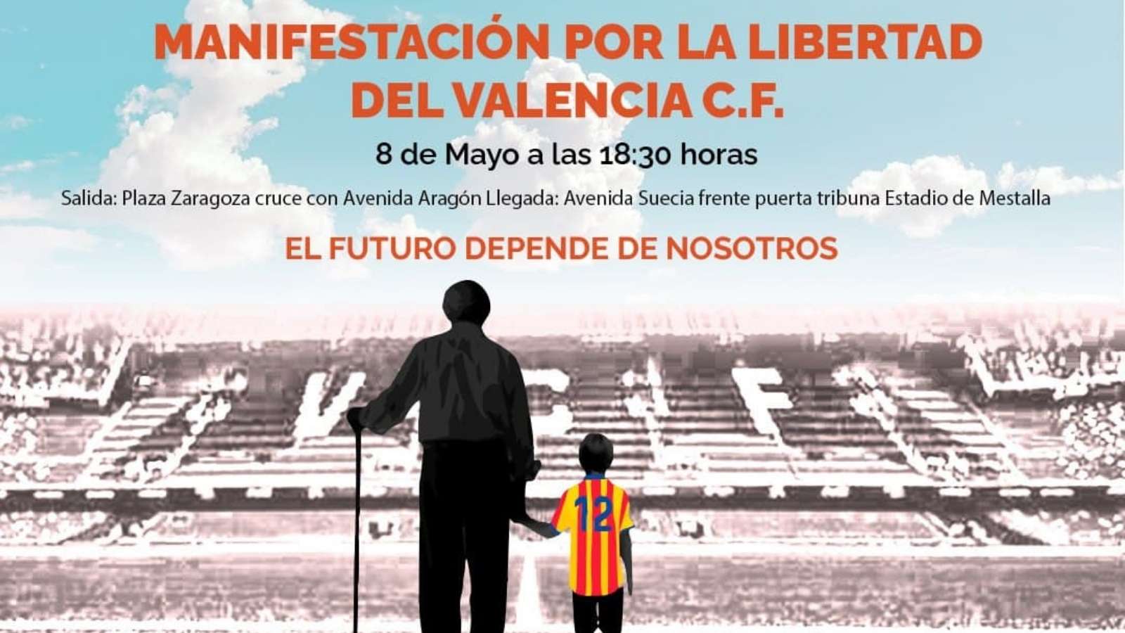 Manifestación por la "libertad" del Valencia CF