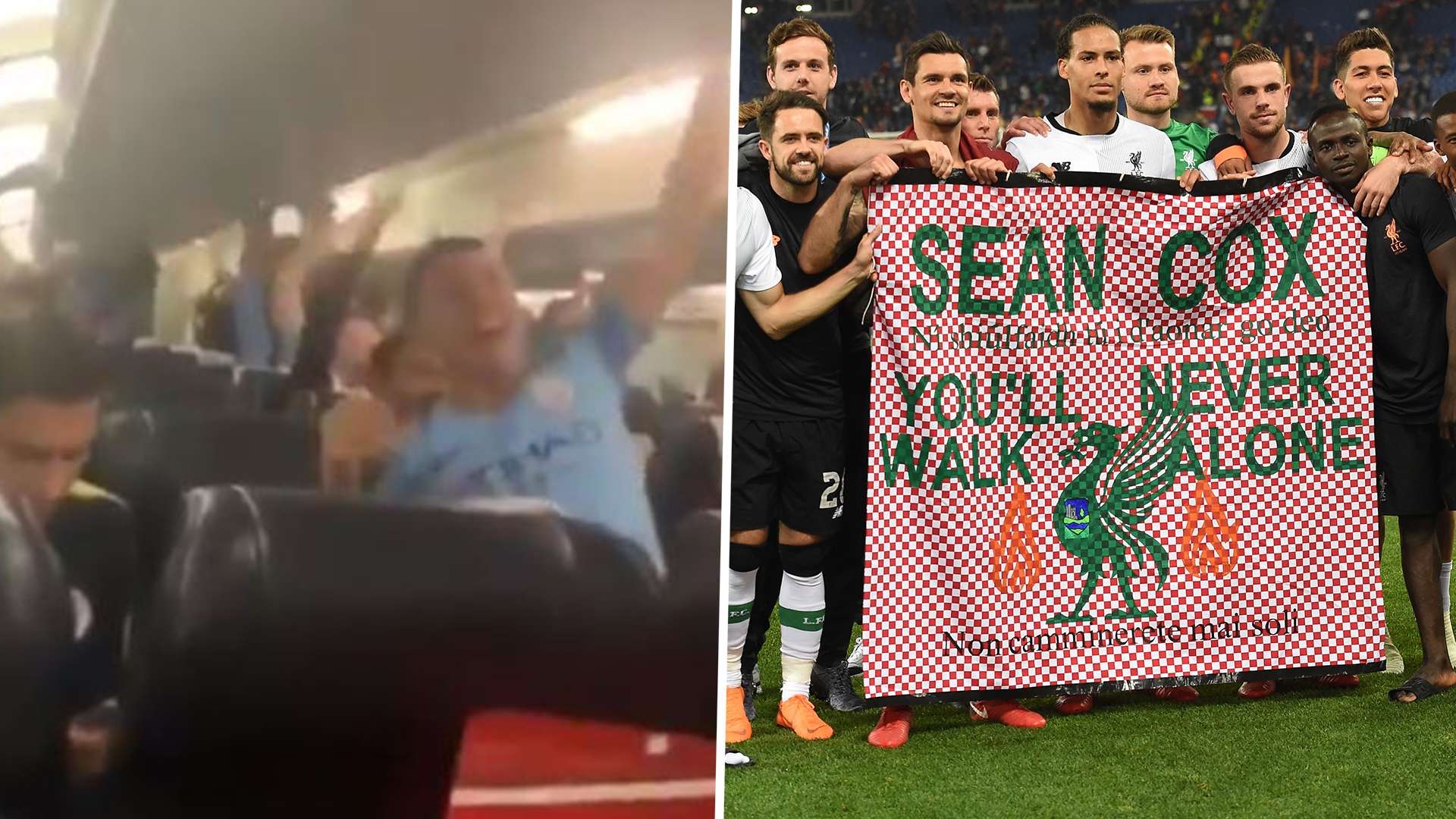 Man City Plane Liverpool Sean Cox Tribute
