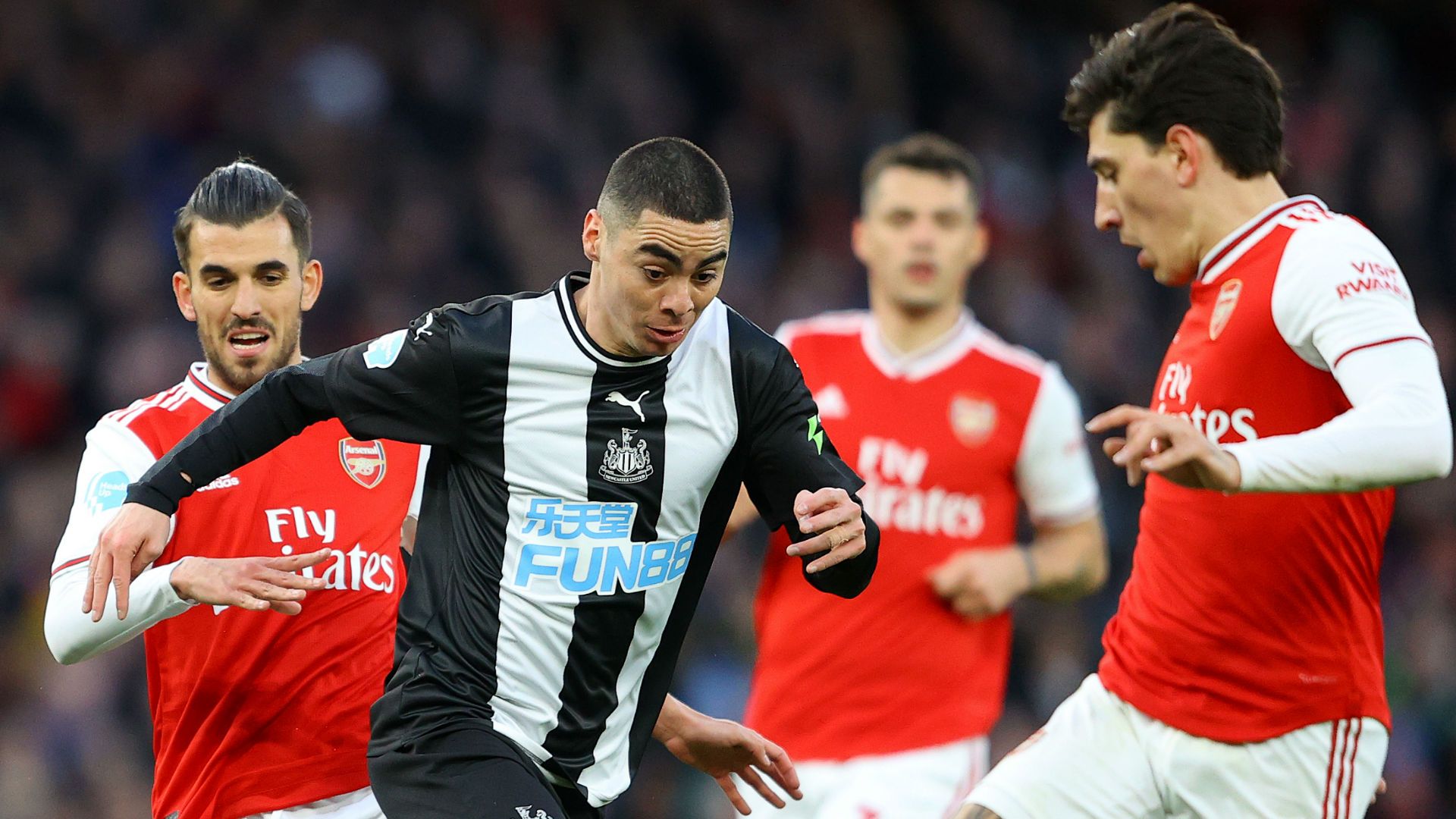 Almiron Bellerin Arsenal Newcastle